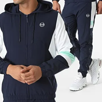 Forata 40623 Tuta da ginnastica a righe bianche e marine