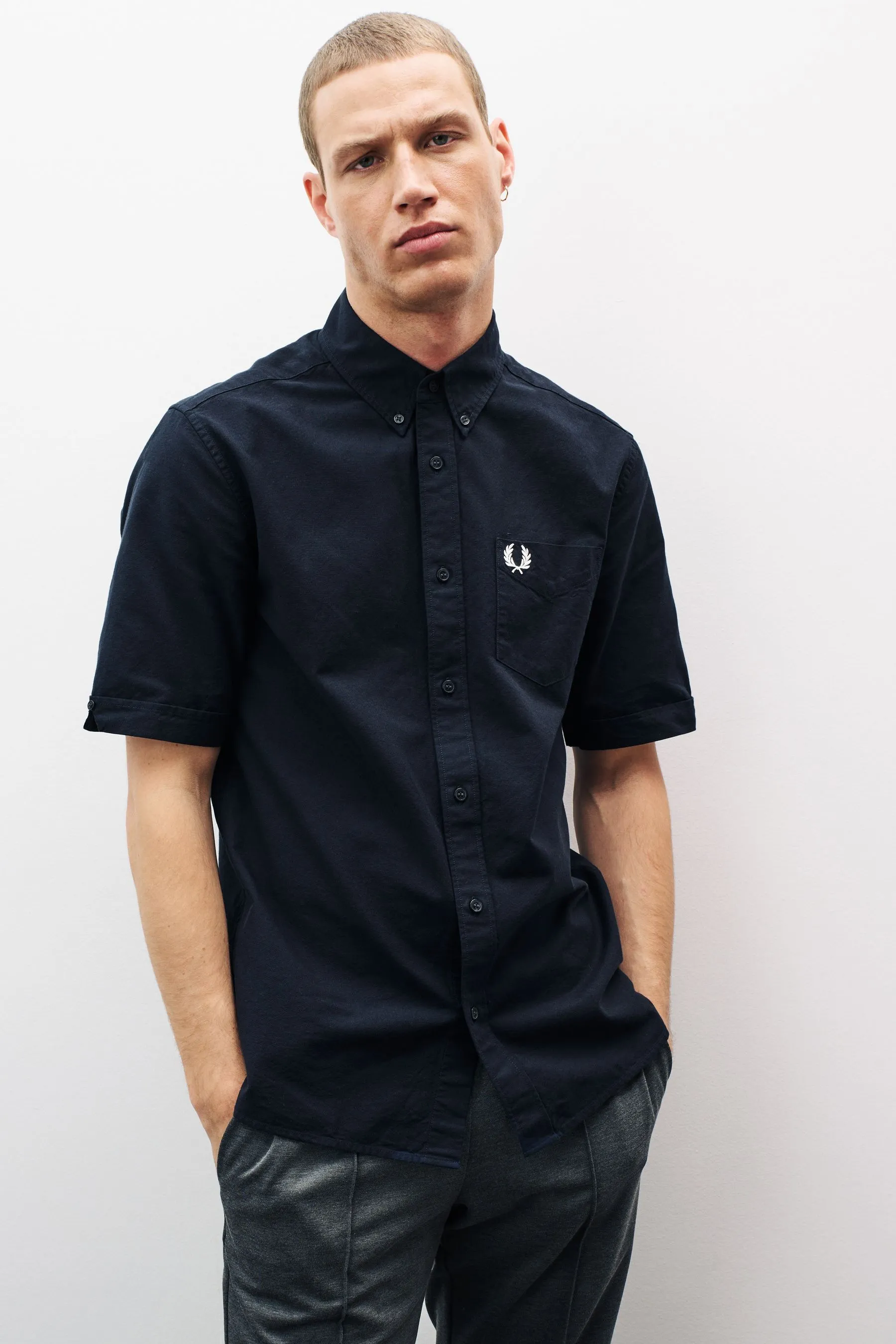 Fred Perry - Camicia Oxford a maniche corte