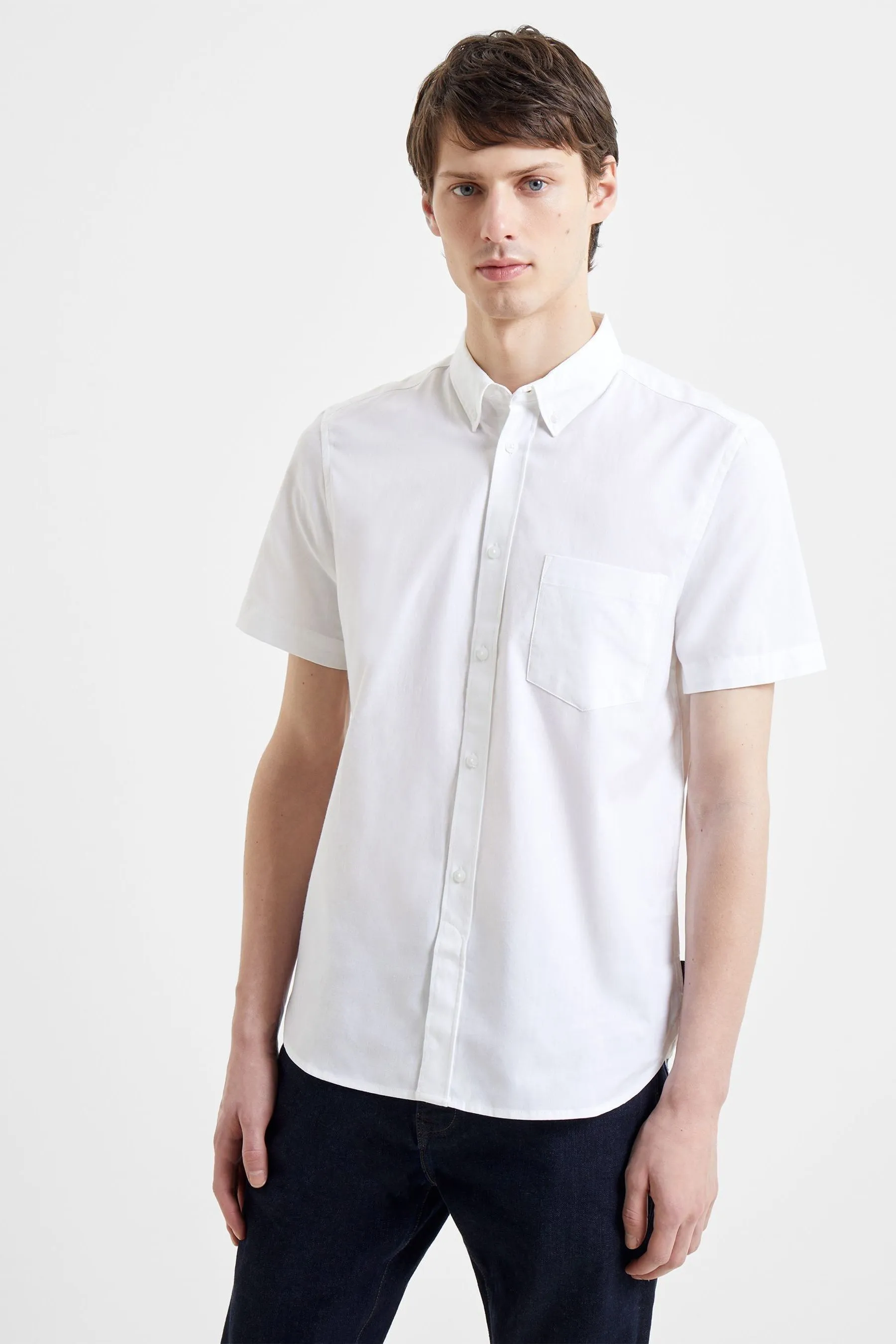French Connection Oxford Manica corta Bianco - Camicia
