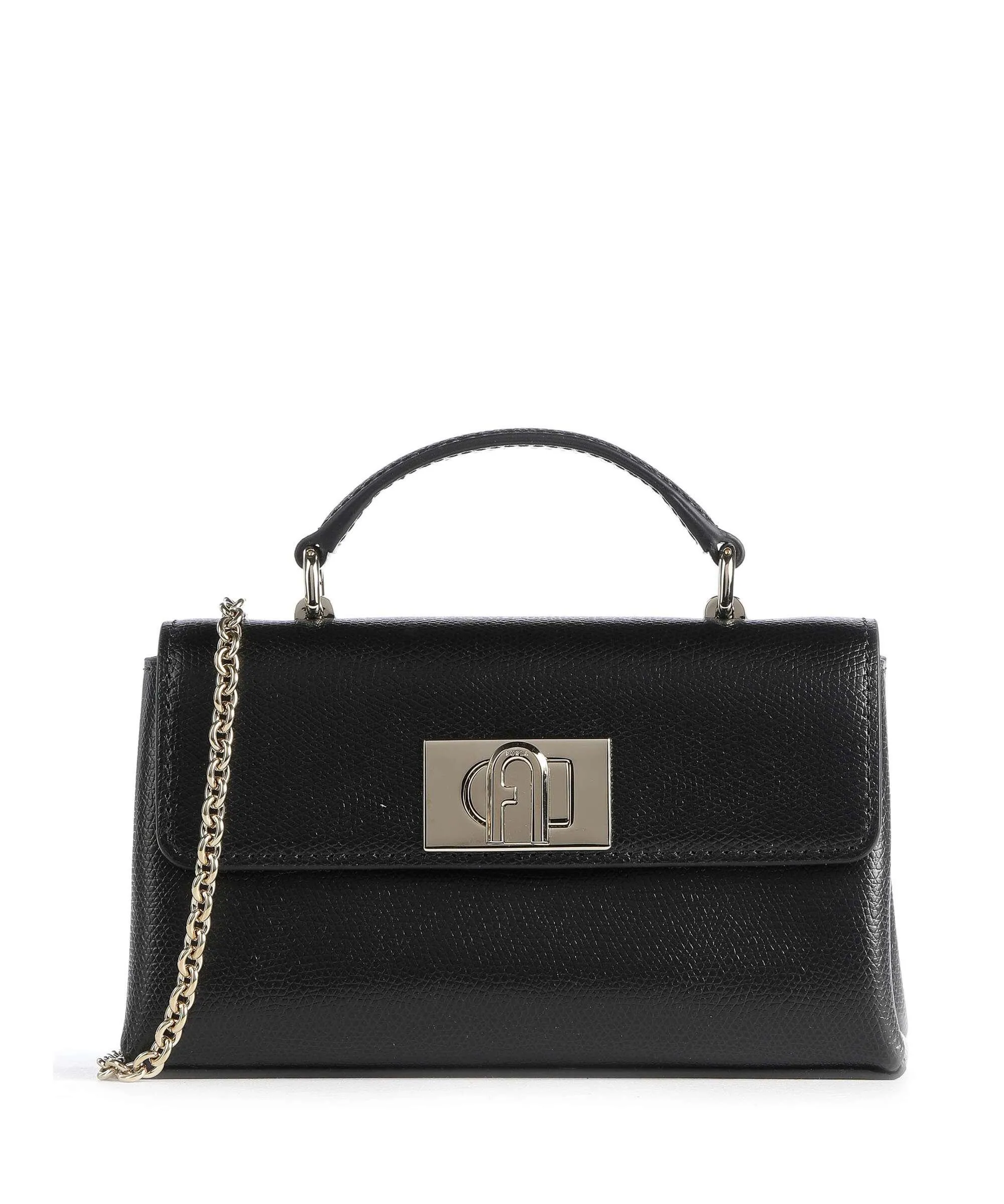  Furla 1927 Mini Borsa a tracolla pelle granulata nero  