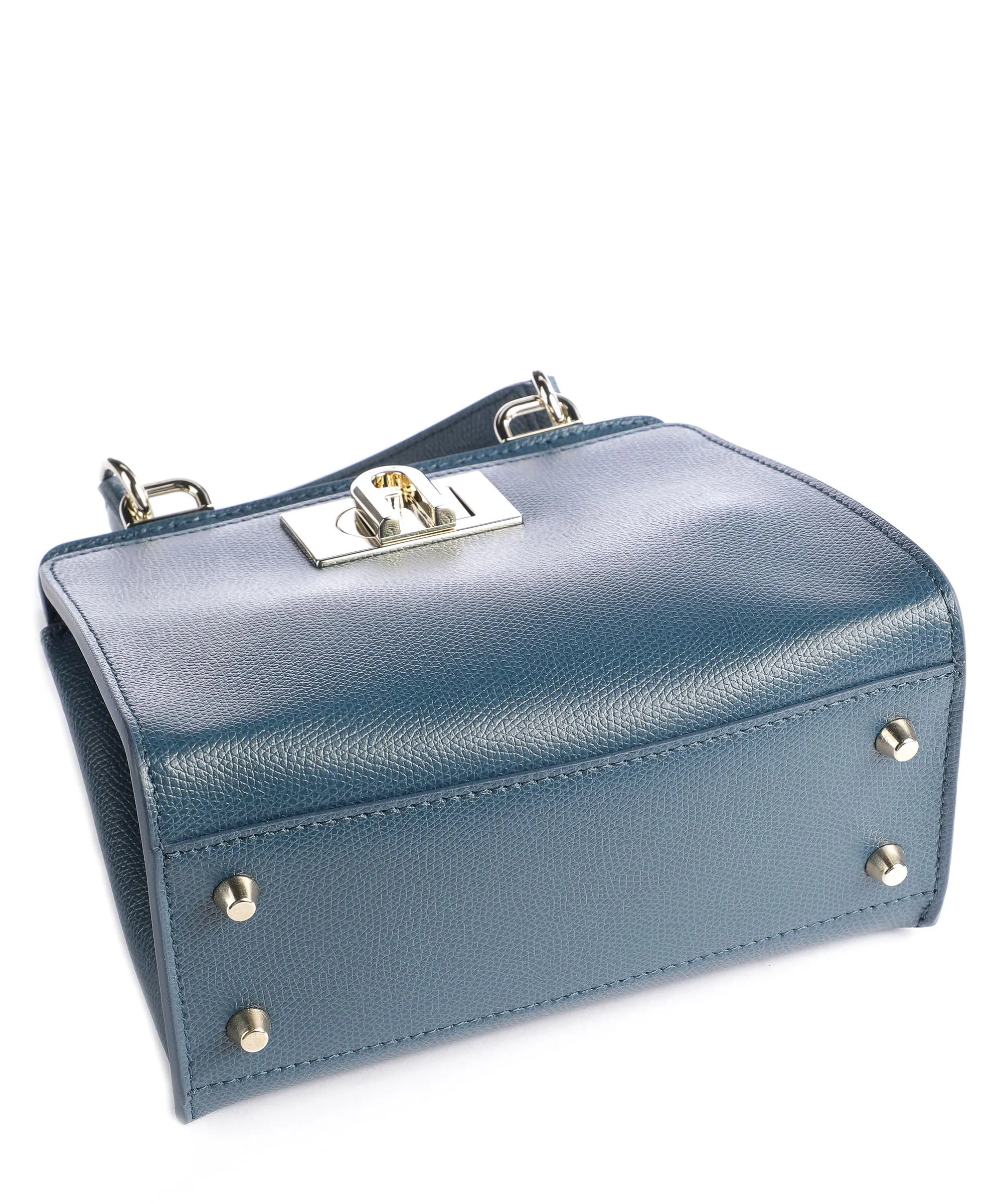  Furla 1927 Mini Borsa a tracolla pelle granulata petrol  