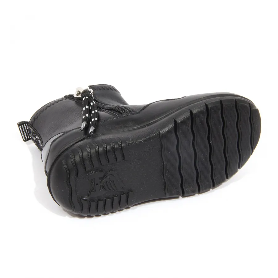 G4120 stivaletto bimba girl HOGAN JUNIOR black leather boots kids