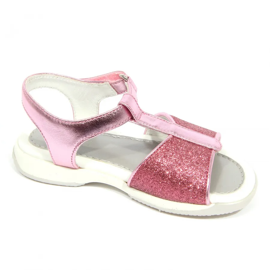 G4136 sandalo bimba girl HOGAN JUNIOR pink glitter leather shoes kids