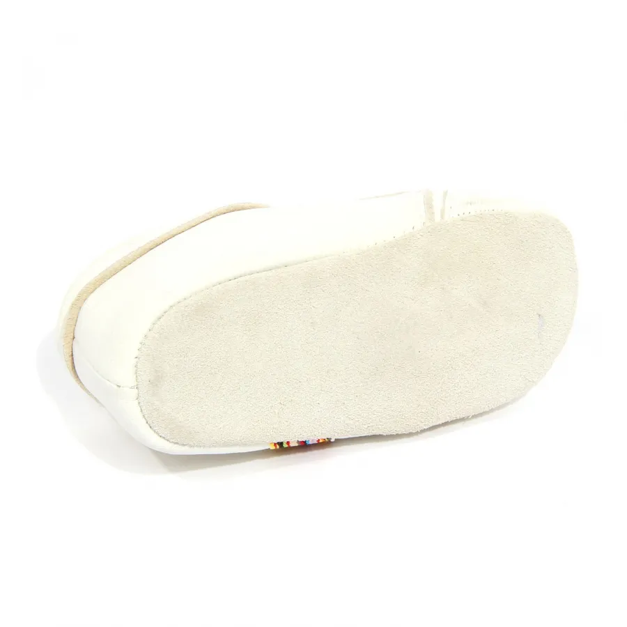 G4340 scarpa culla bimbo boy PAUL SMITH JUNIOR white leather newborn shoes