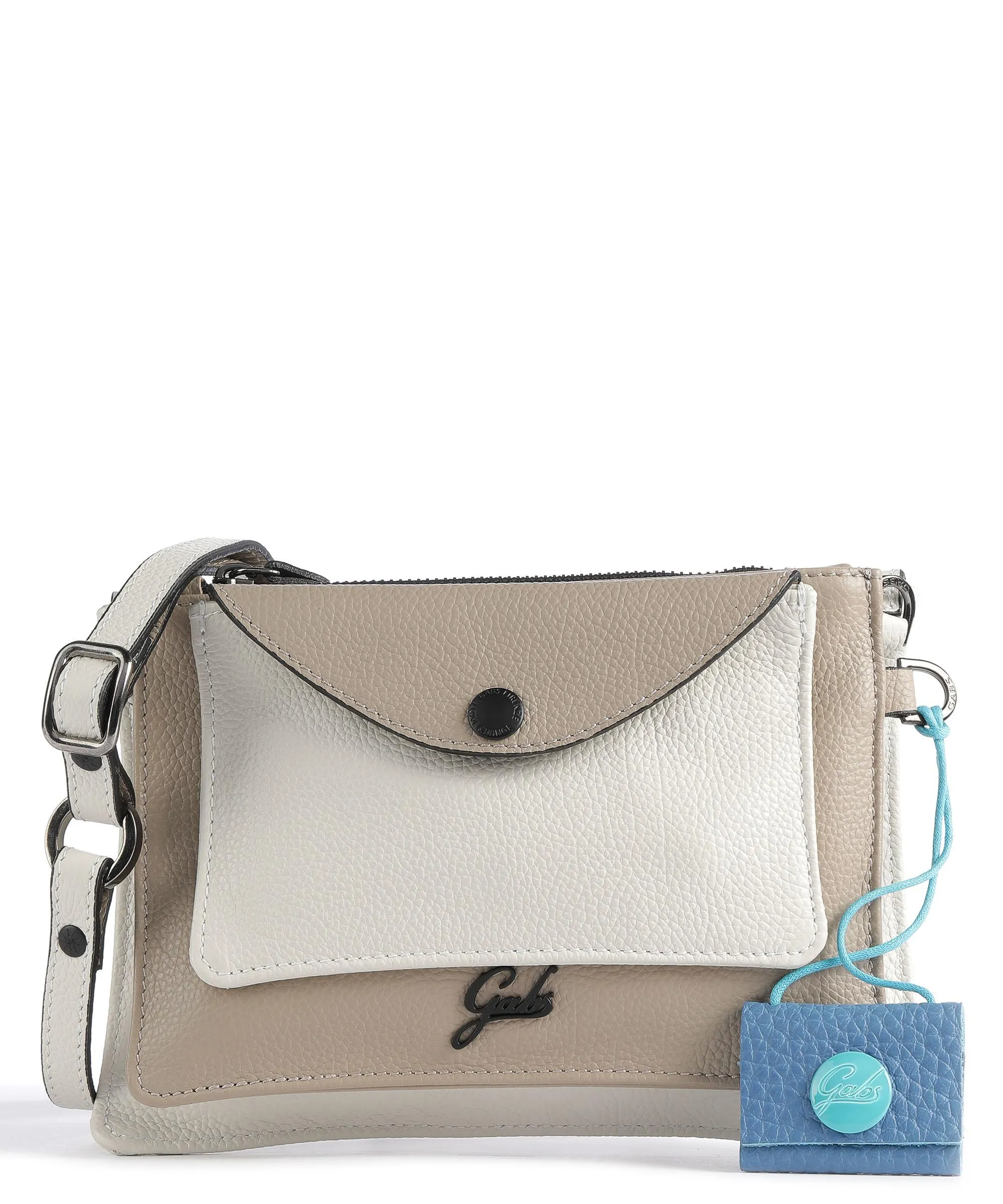  Gabs Bogota Jasmine M Borsa a tracolla pelle di vitello grana beige/bianco  