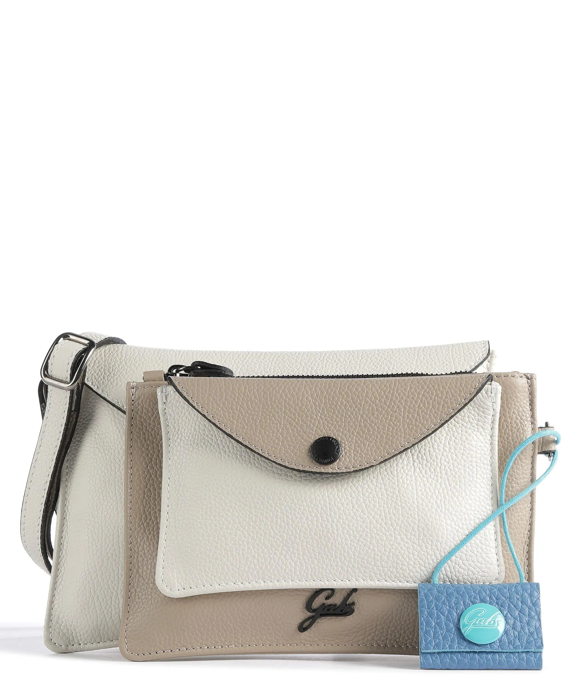  Gabs Bogota Jasmine M Borsa a tracolla pelle di vitello grana beige/bianco  
