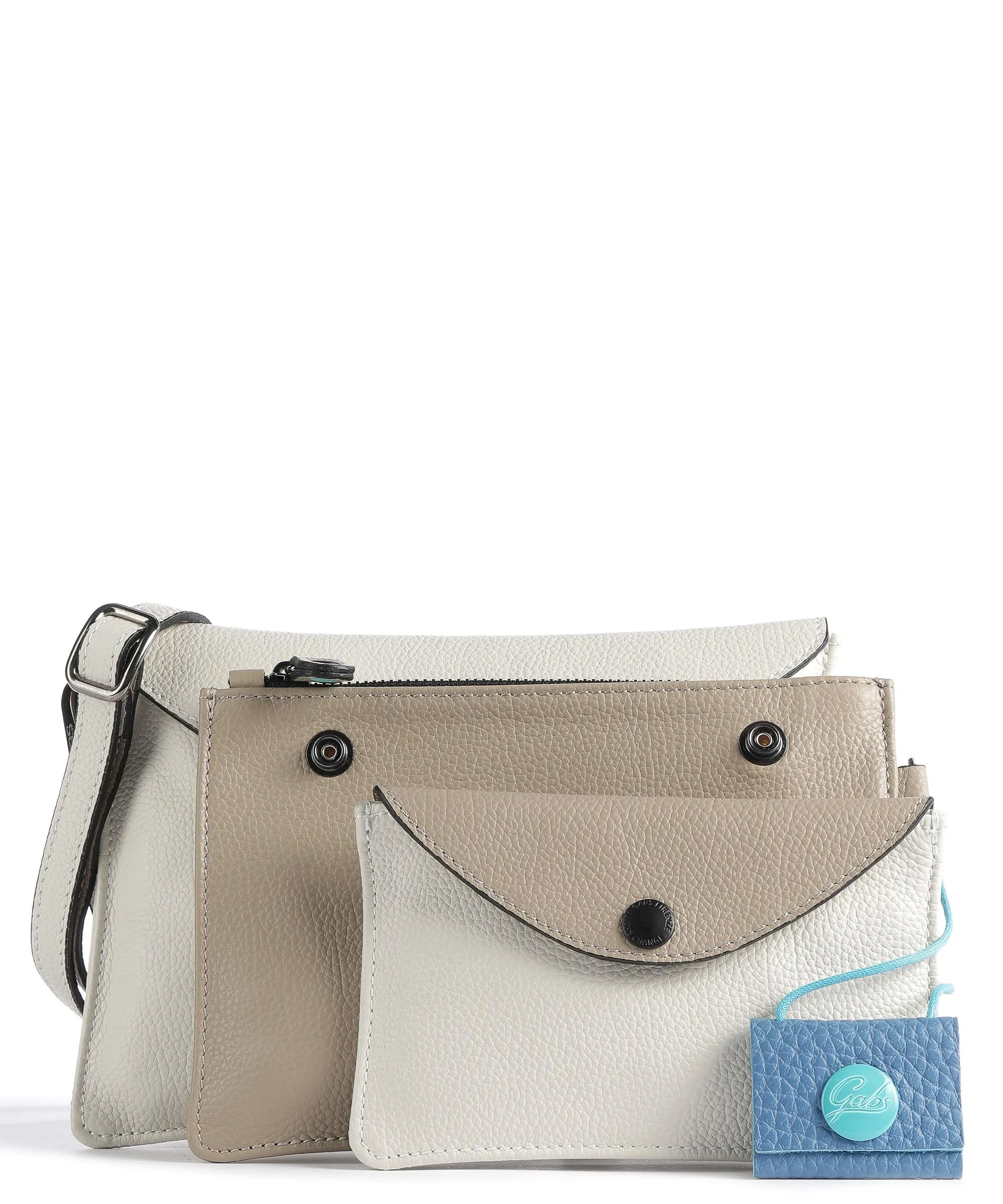  Gabs Bogota Jasmine M Borsa a tracolla pelle di vitello grana beige/bianco  