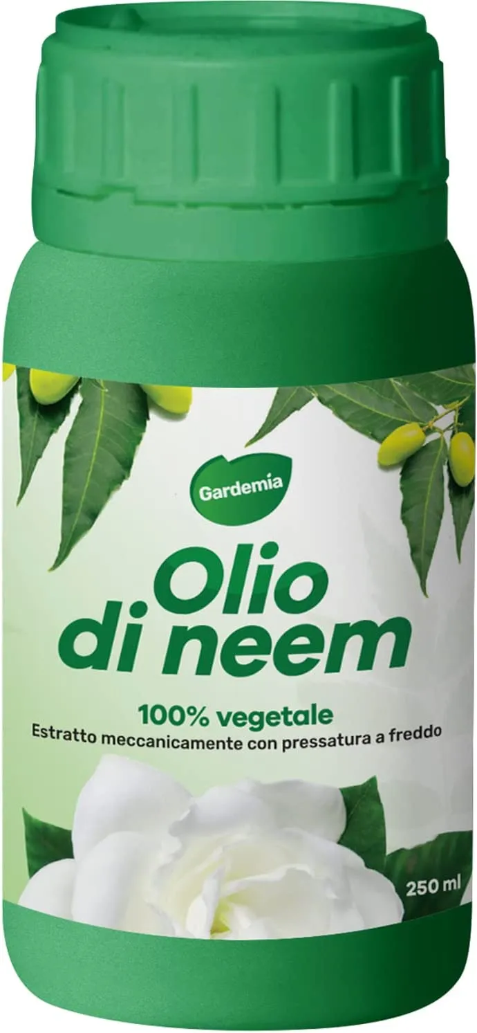 Gardemia Olio di Neem per Piante 100% Vegetale Repellente Naturale Contro Afidi, Cocciniglia, Ragnetto Rosso, Zanzare, Cimici, I