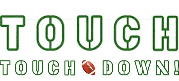 Ghirlanda di lettere di touchdown da calcio 1,8 m