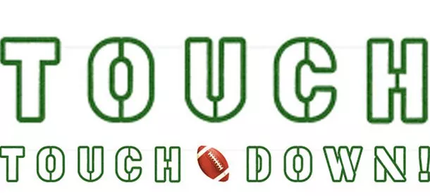 Ghirlanda di lettere di touchdown da calcio 1,8 m