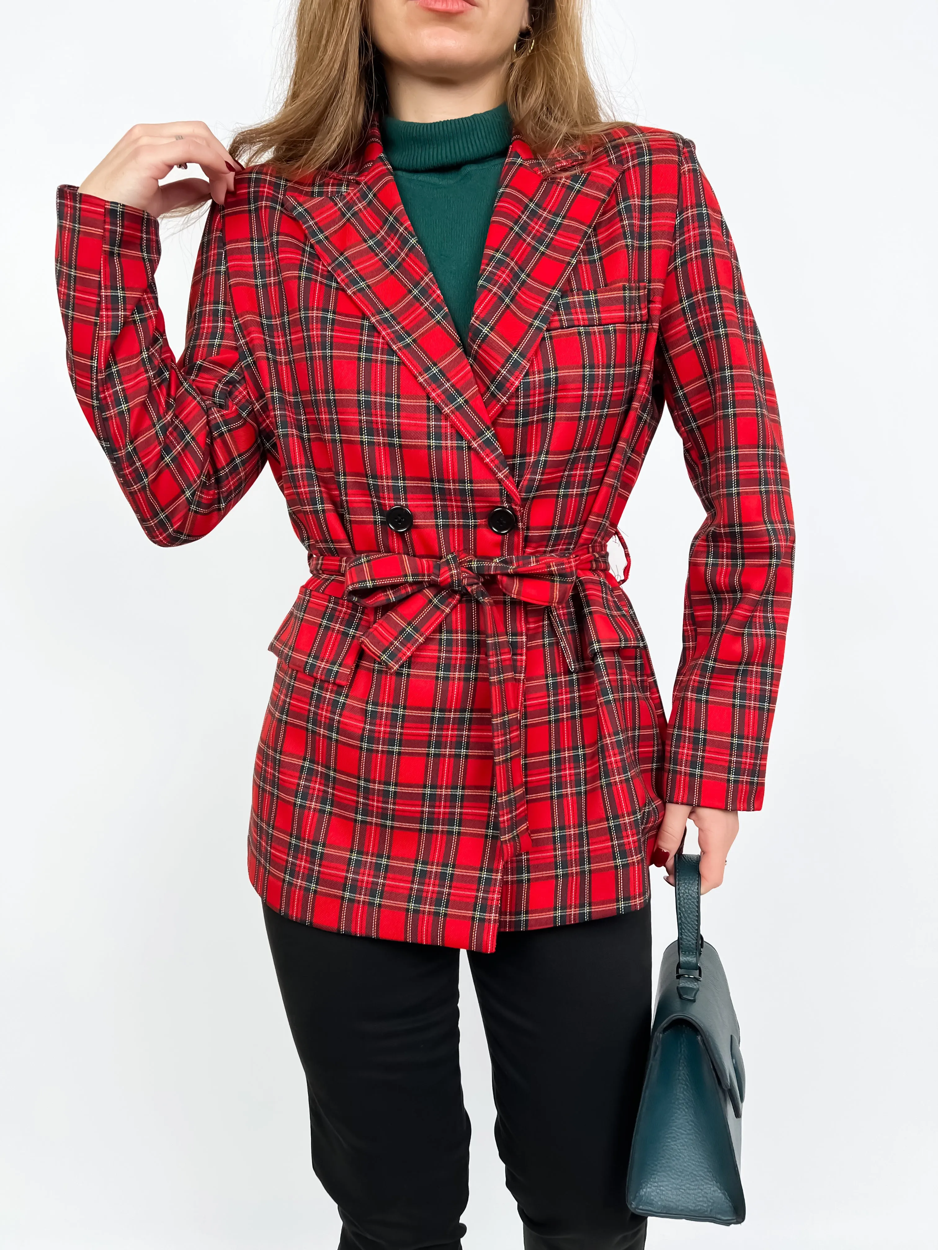 Giacca avvitata Tartan