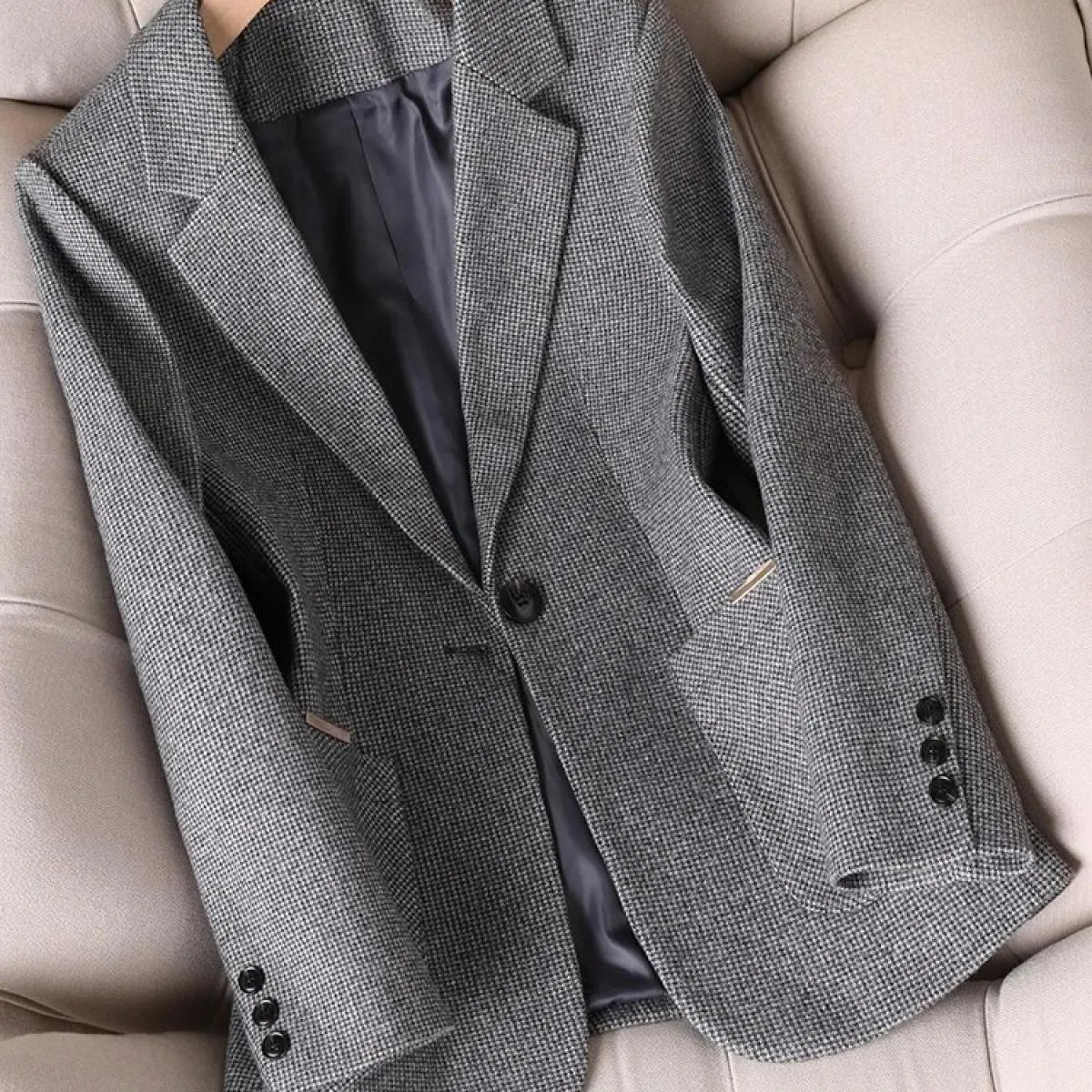 Giacca blazer da donna Giacca marrone Giacca casual da donna marrone chiaro Giacca da donna marrone chiaro