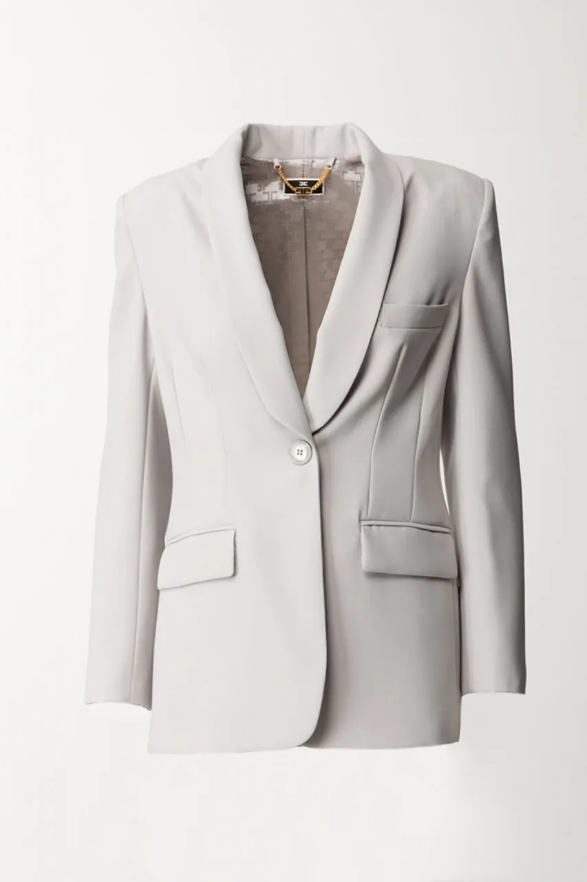 Giacca con revers sciallato Perla