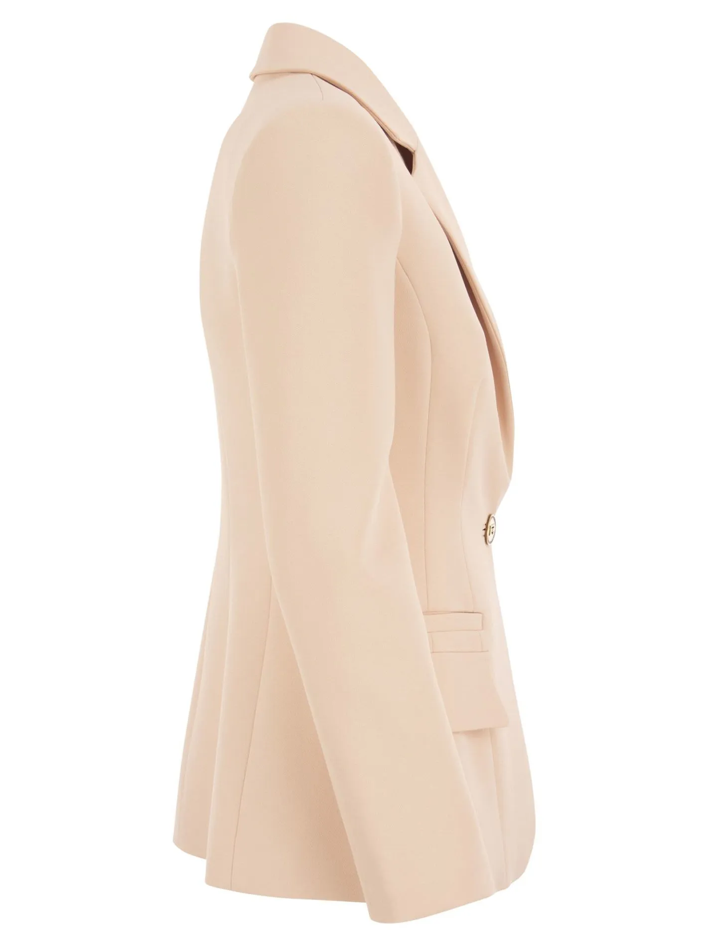 Giacca monopetto in doppio crepe stretch
