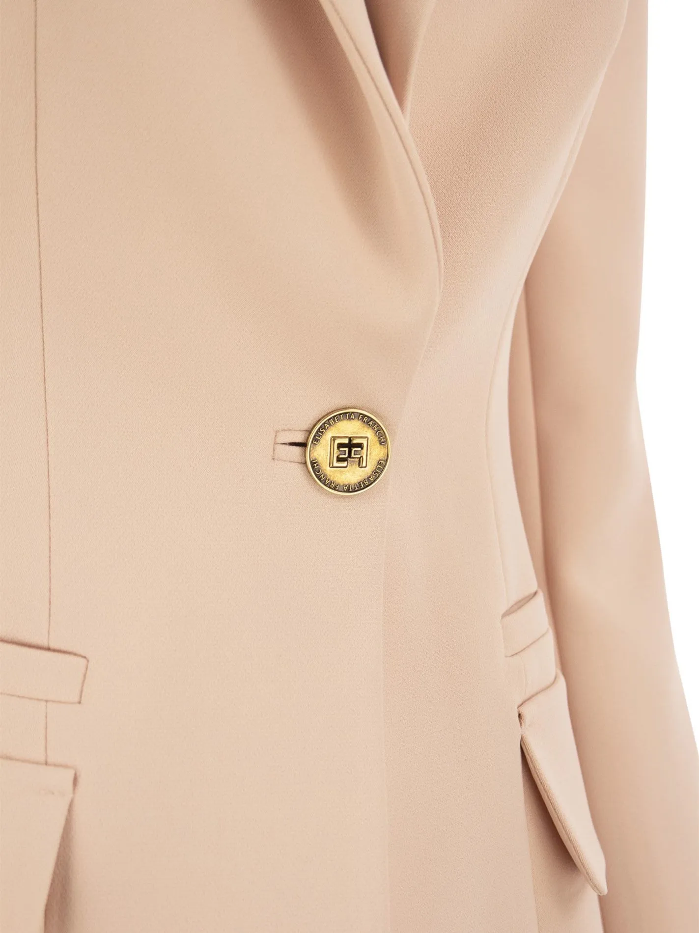 Giacca monopetto in doppio crepe stretch