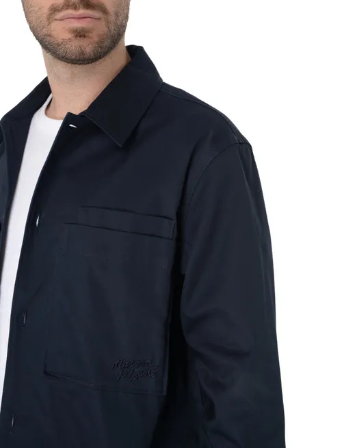 Giacca Overshirt Maison Kitsuné blu navy