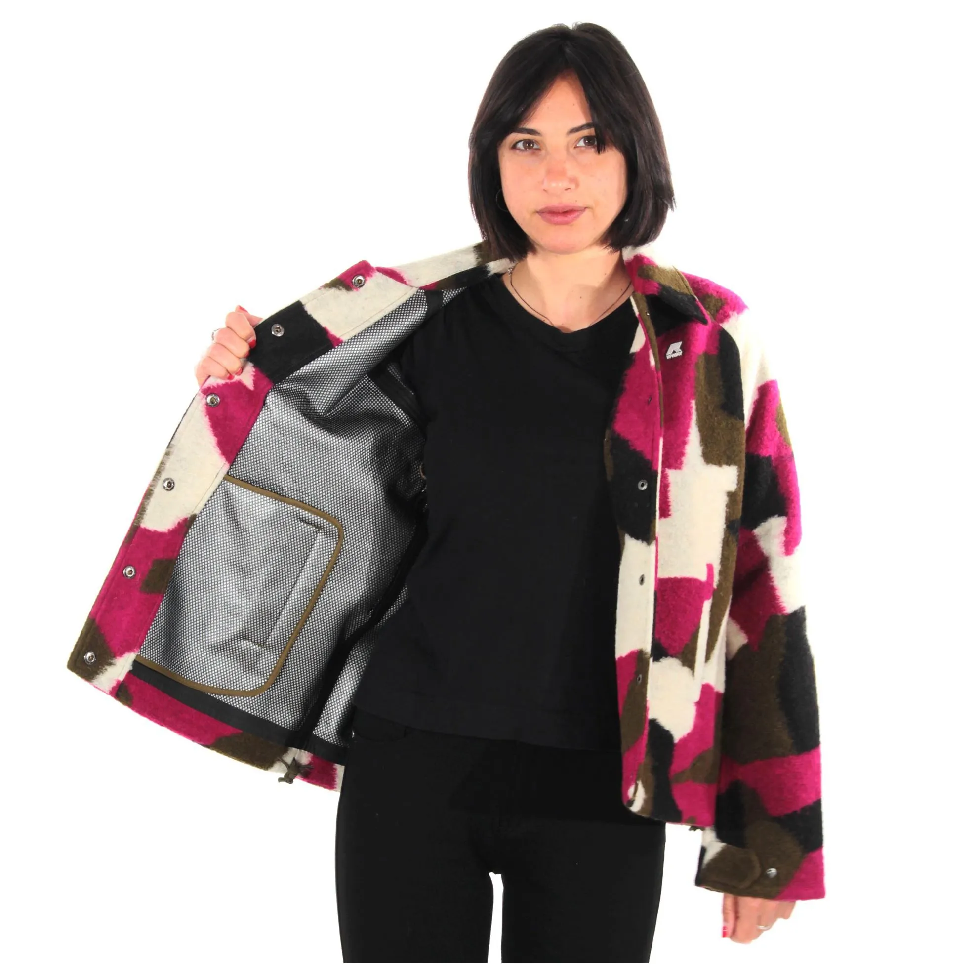 Giacca soizic wool 3 layer graphic