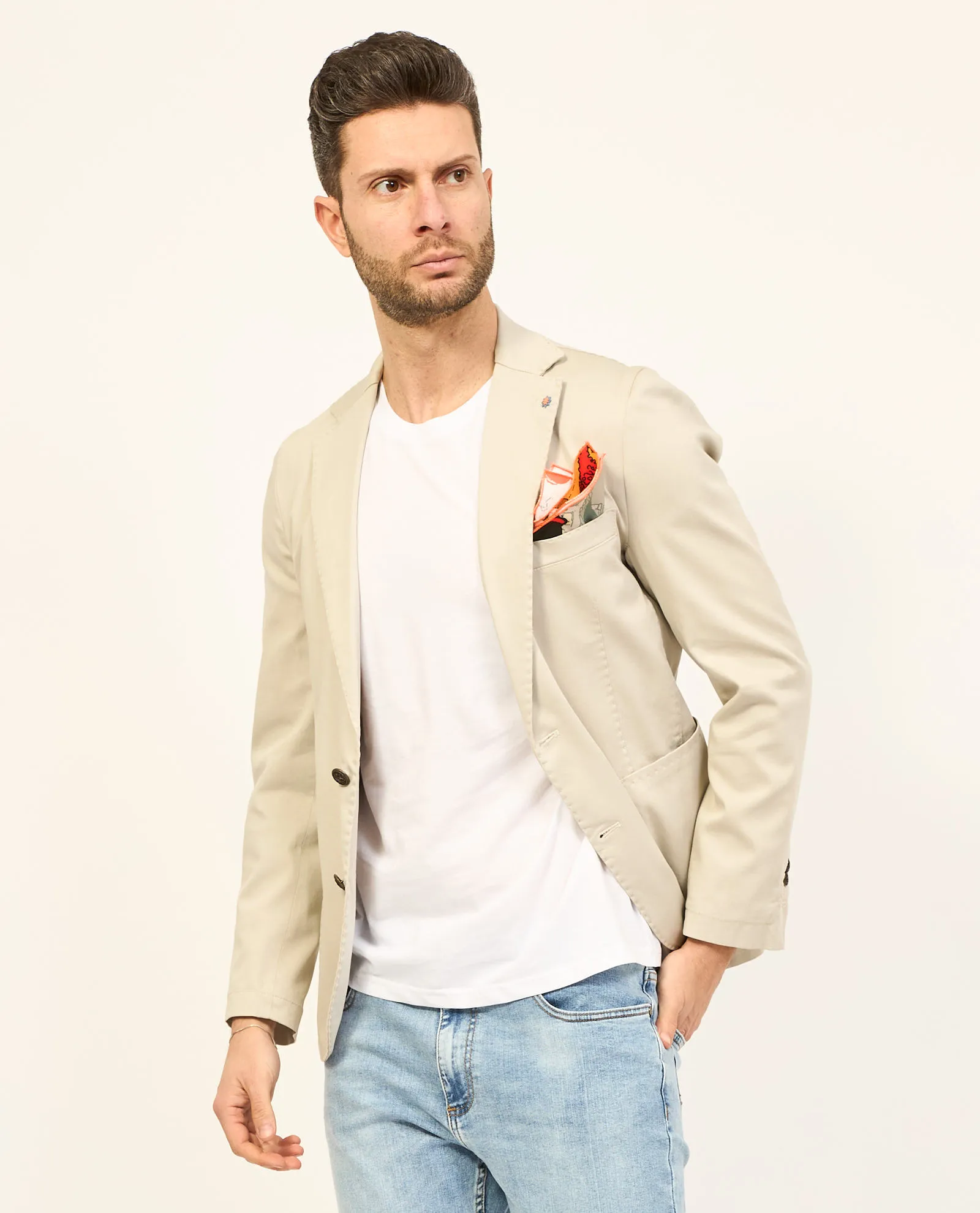Giacca uomo Bharnaba mono petto in cotone