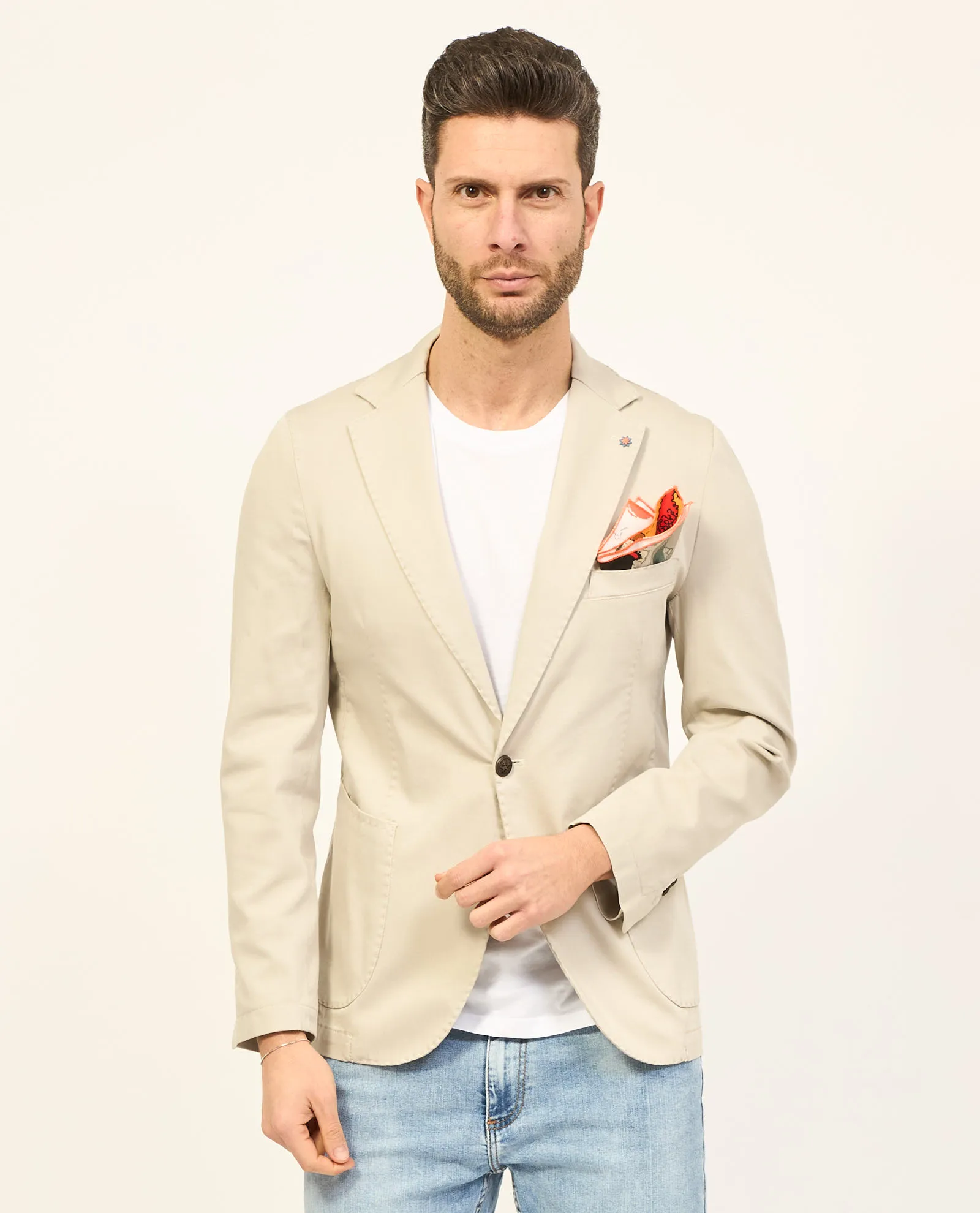 Giacca uomo Bharnaba mono petto in cotone