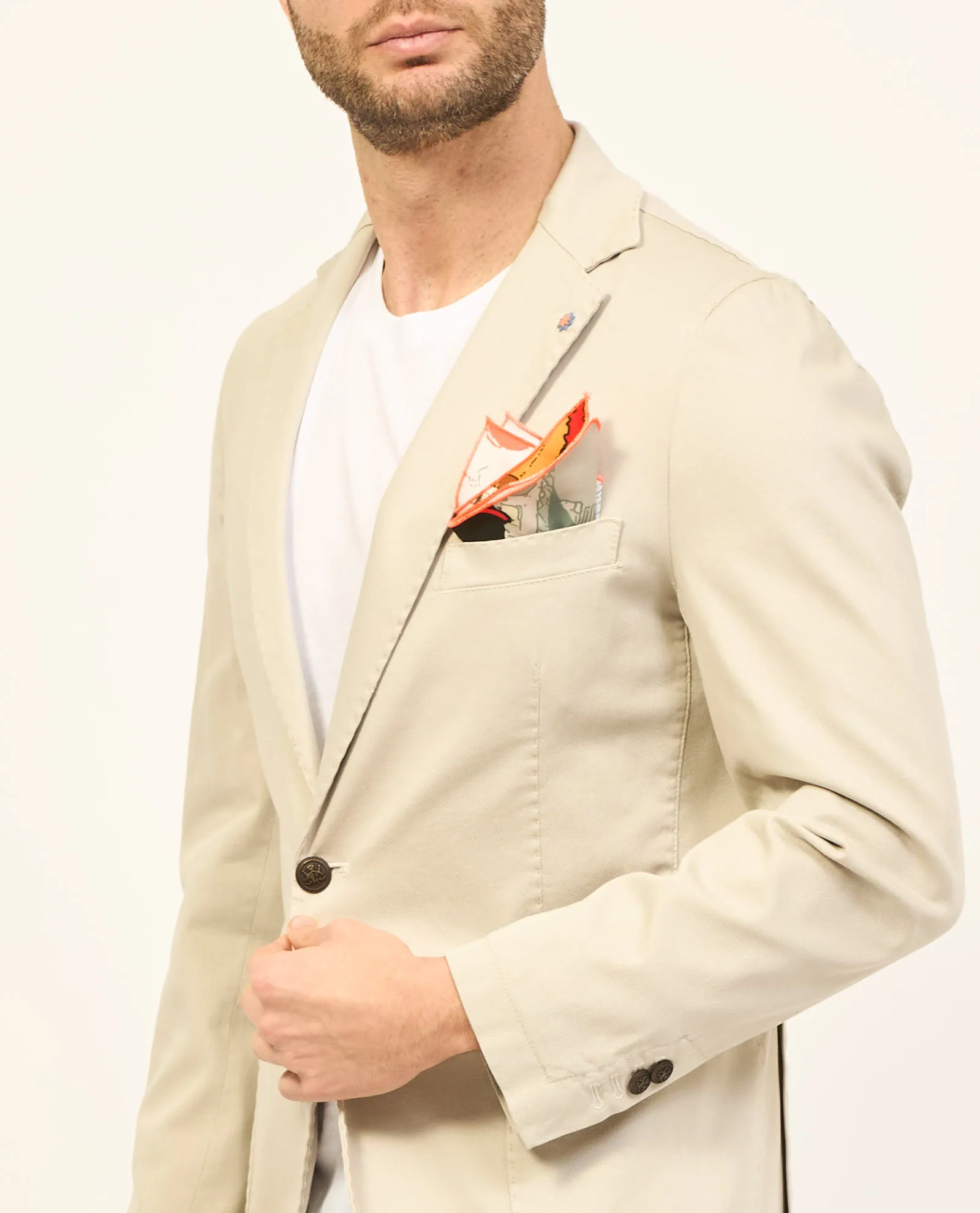 Giacca uomo Bharnaba mono petto in cotone
