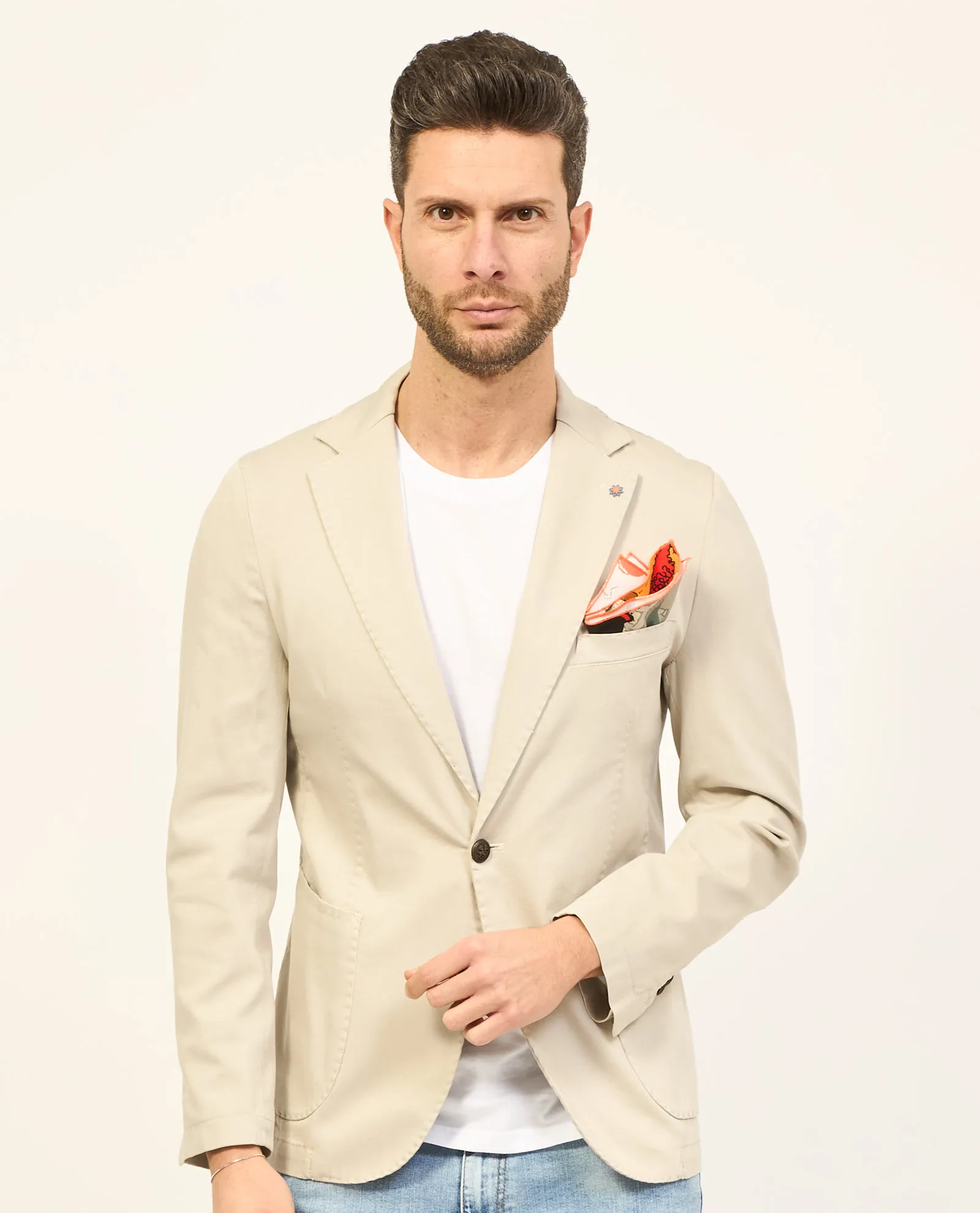 Giacca uomo Bharnaba mono petto in cotone