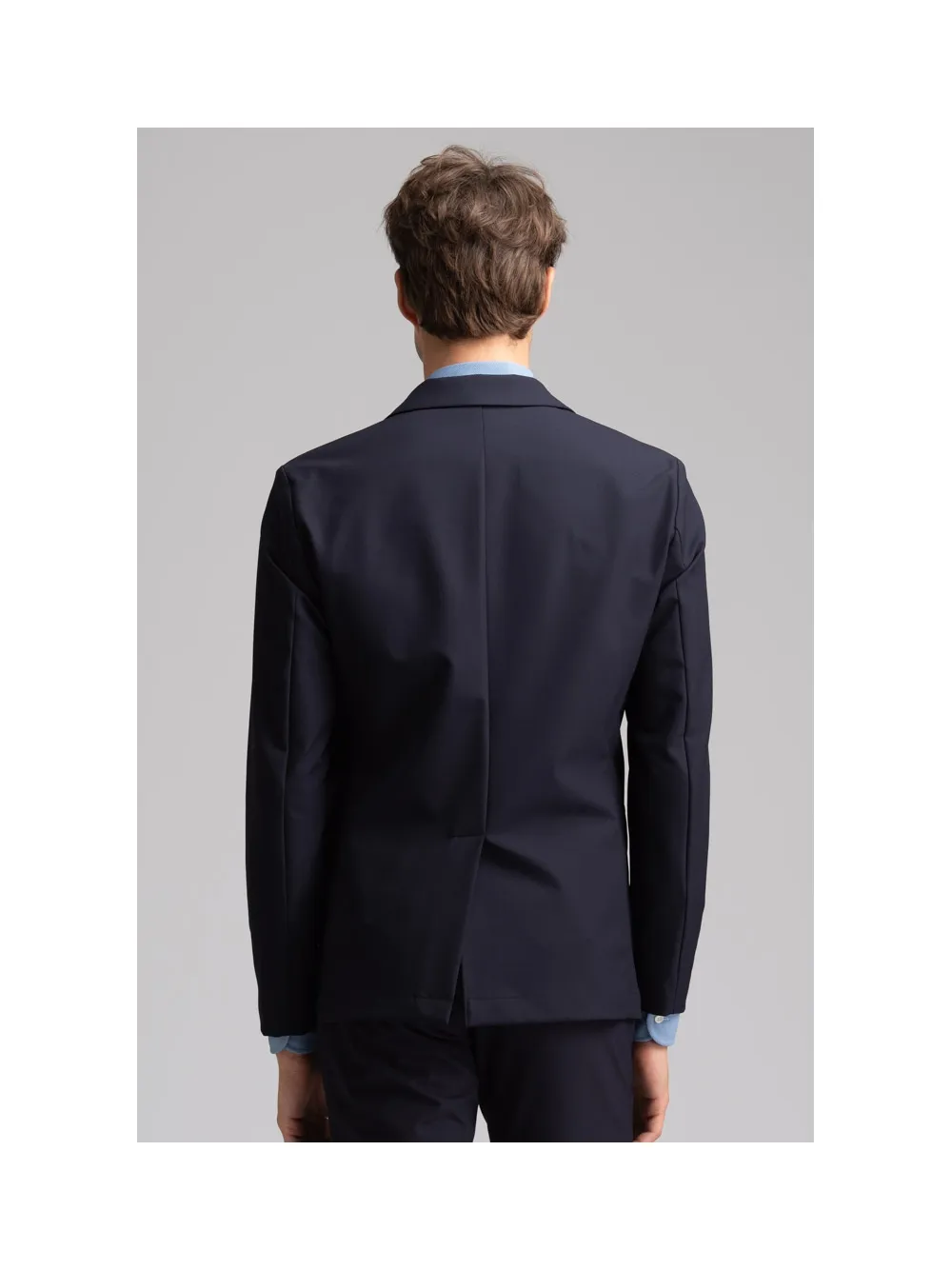 Giacca uomo sfoderata in tessuto TECNO blu