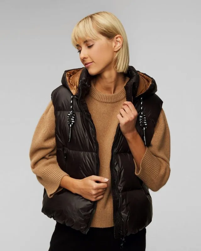 Gilet nero con piumino da donna Deha