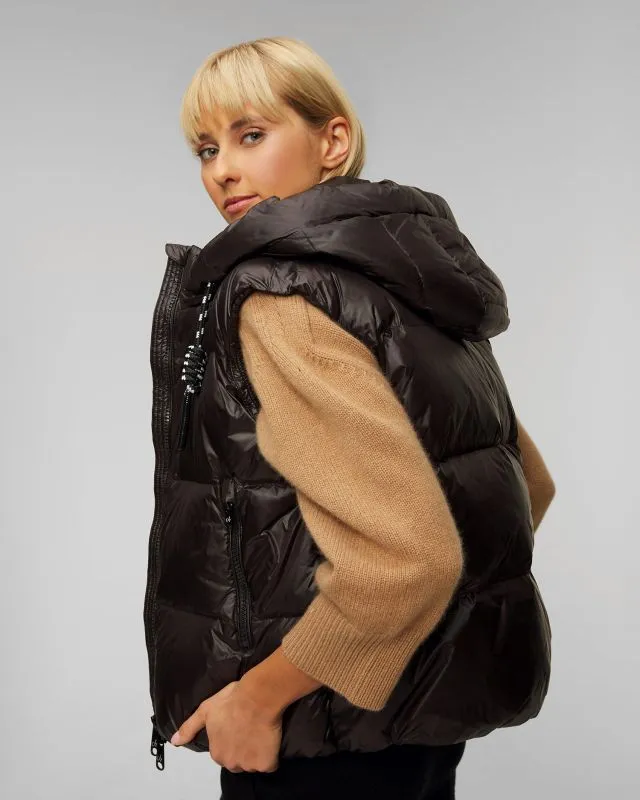 Gilet nero con piumino da donna Deha
