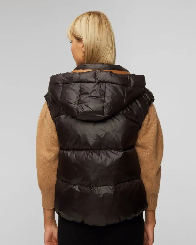 Gilet nero con piumino da donna Deha