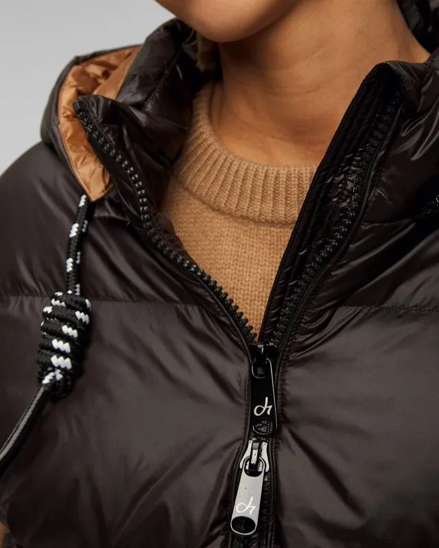 Gilet nero con piumino da donna Deha