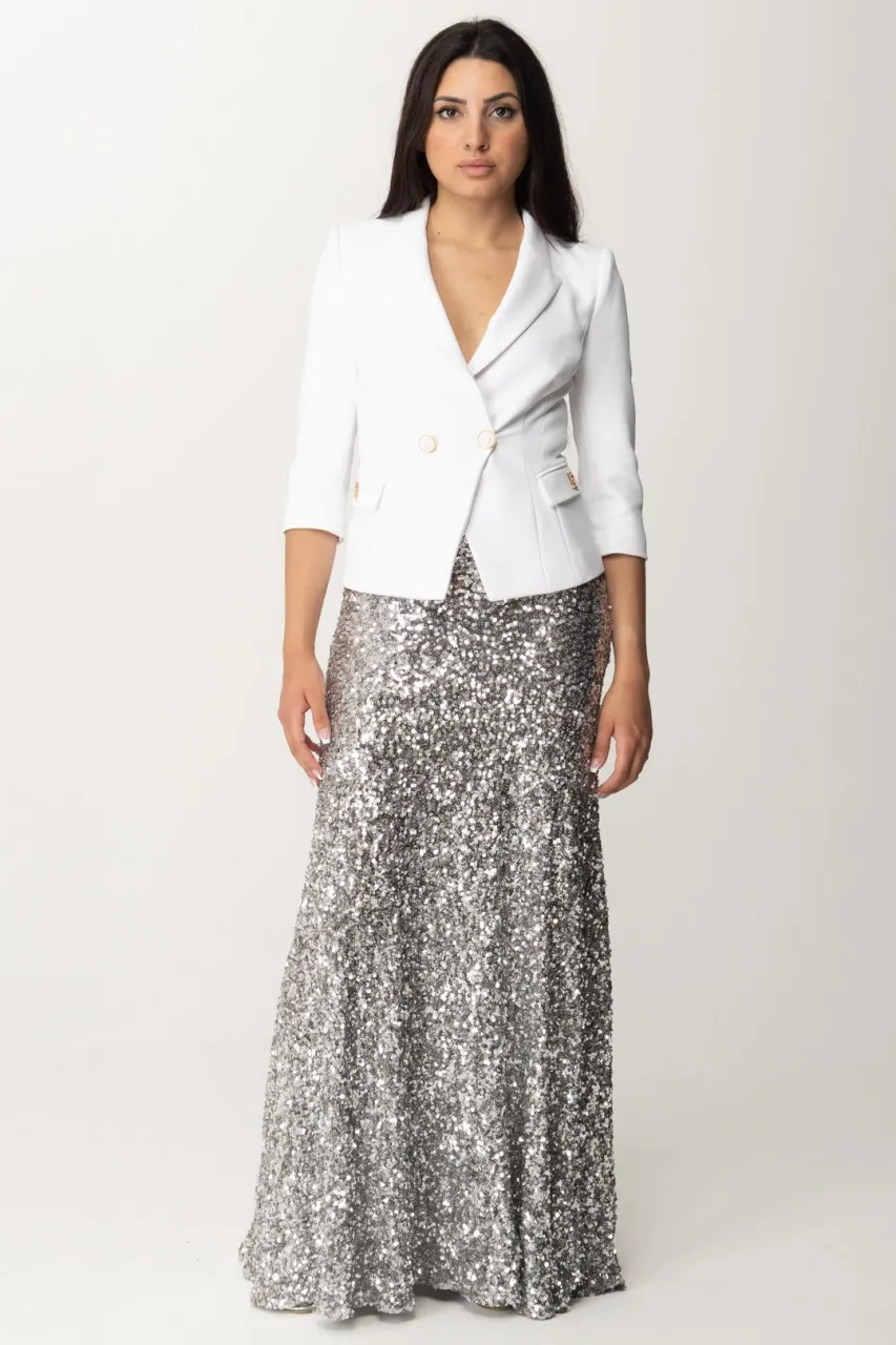 Gonna lunga in tulle full paillettes Perla