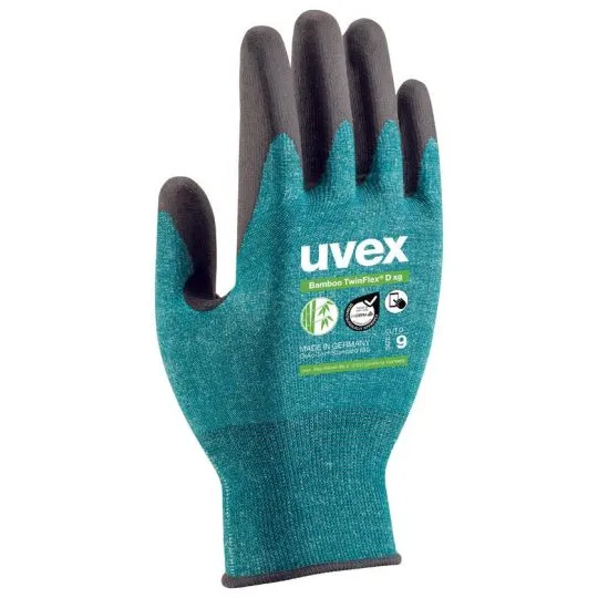 Guanti da lavoro Uvex Bamboo TwinFlex® D xg, Tg. 11, in Elastane, col. Grigio