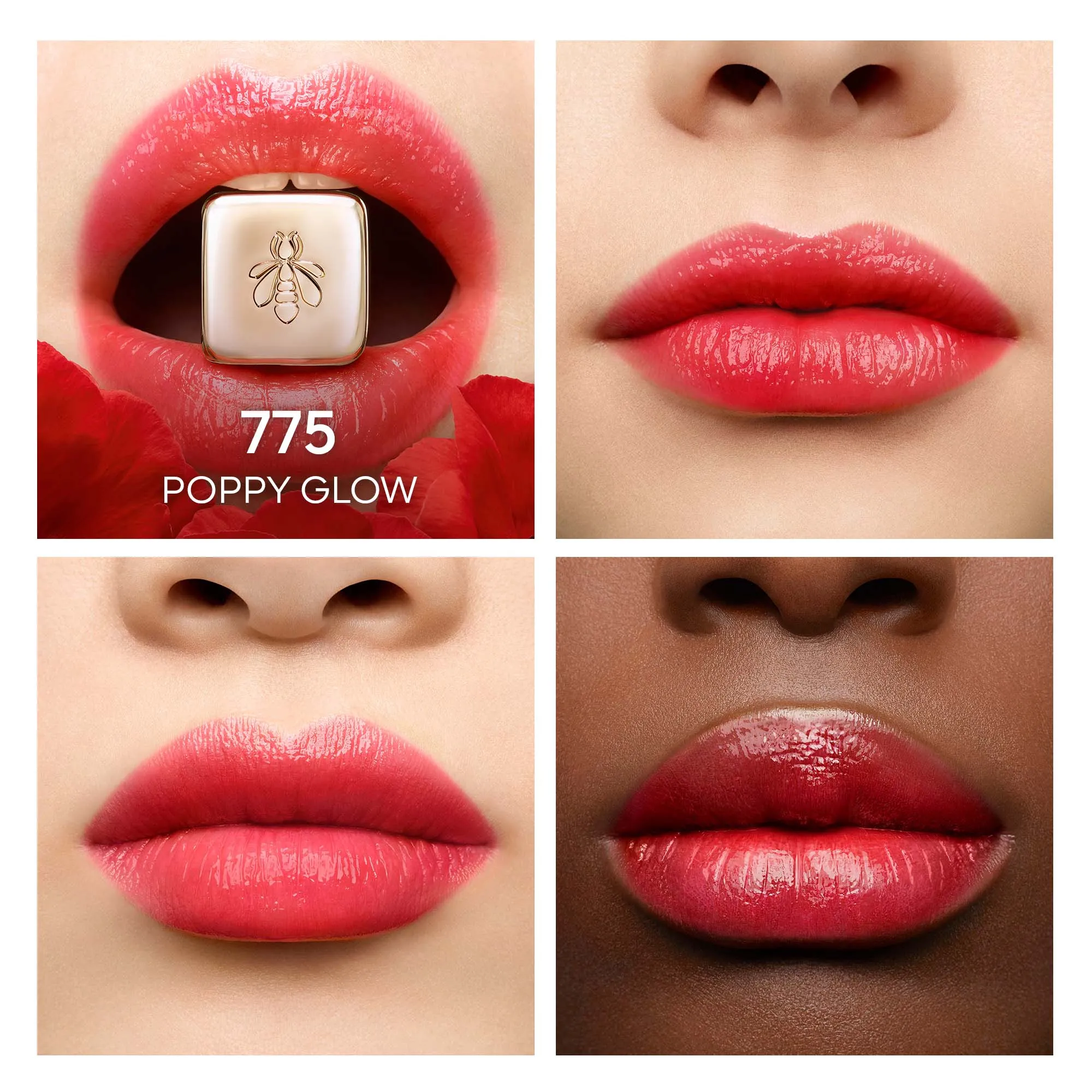  GUERLAIN   KissKiss Bee Glow - Balsamo labbra colorato infuso al miele 98 di origine naturale |  - 775 POPPY GLOW