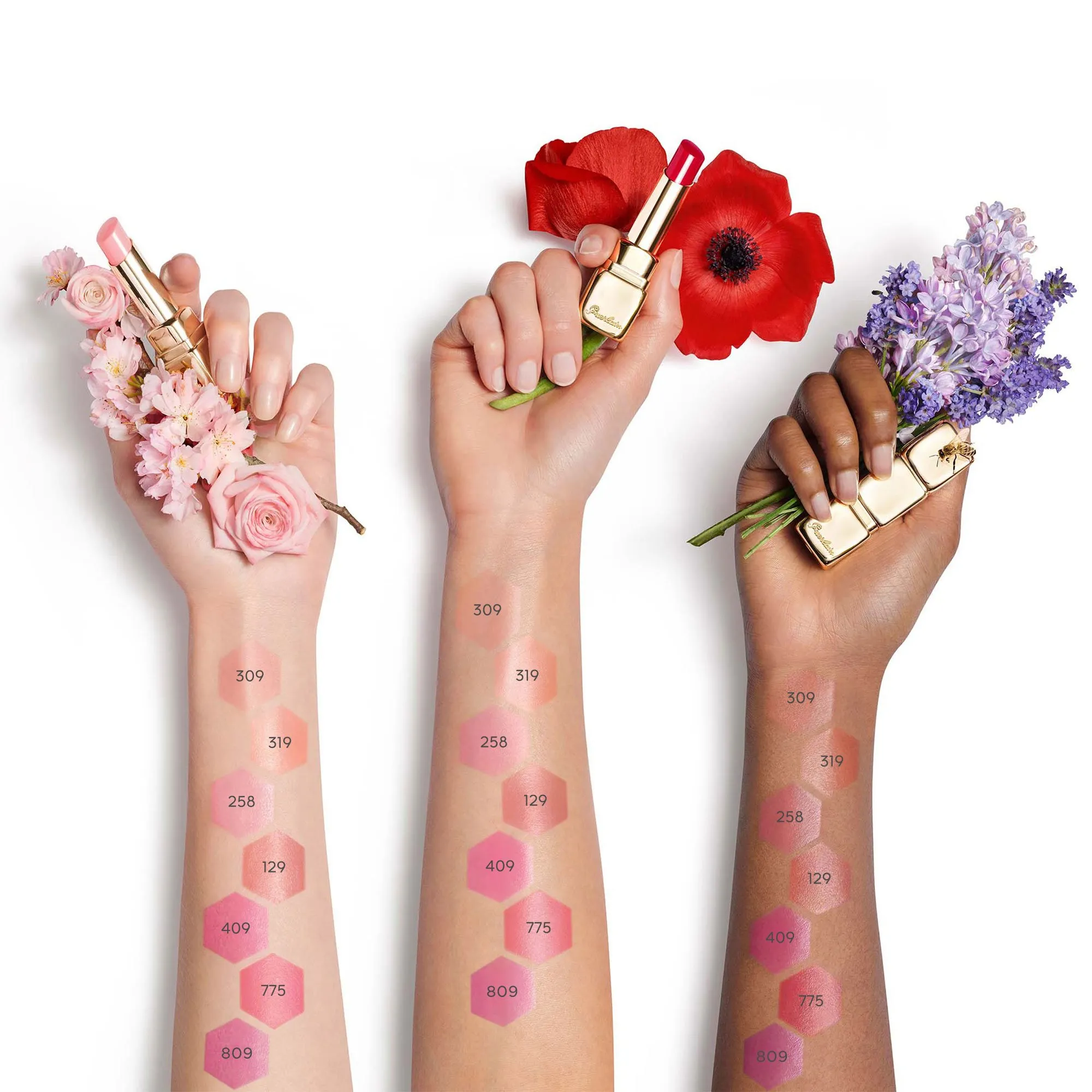  GUERLAIN   KissKiss Bee Glow - Balsamo labbra colorato infuso al miele 98 di origine naturale |  - 775 POPPY GLOW