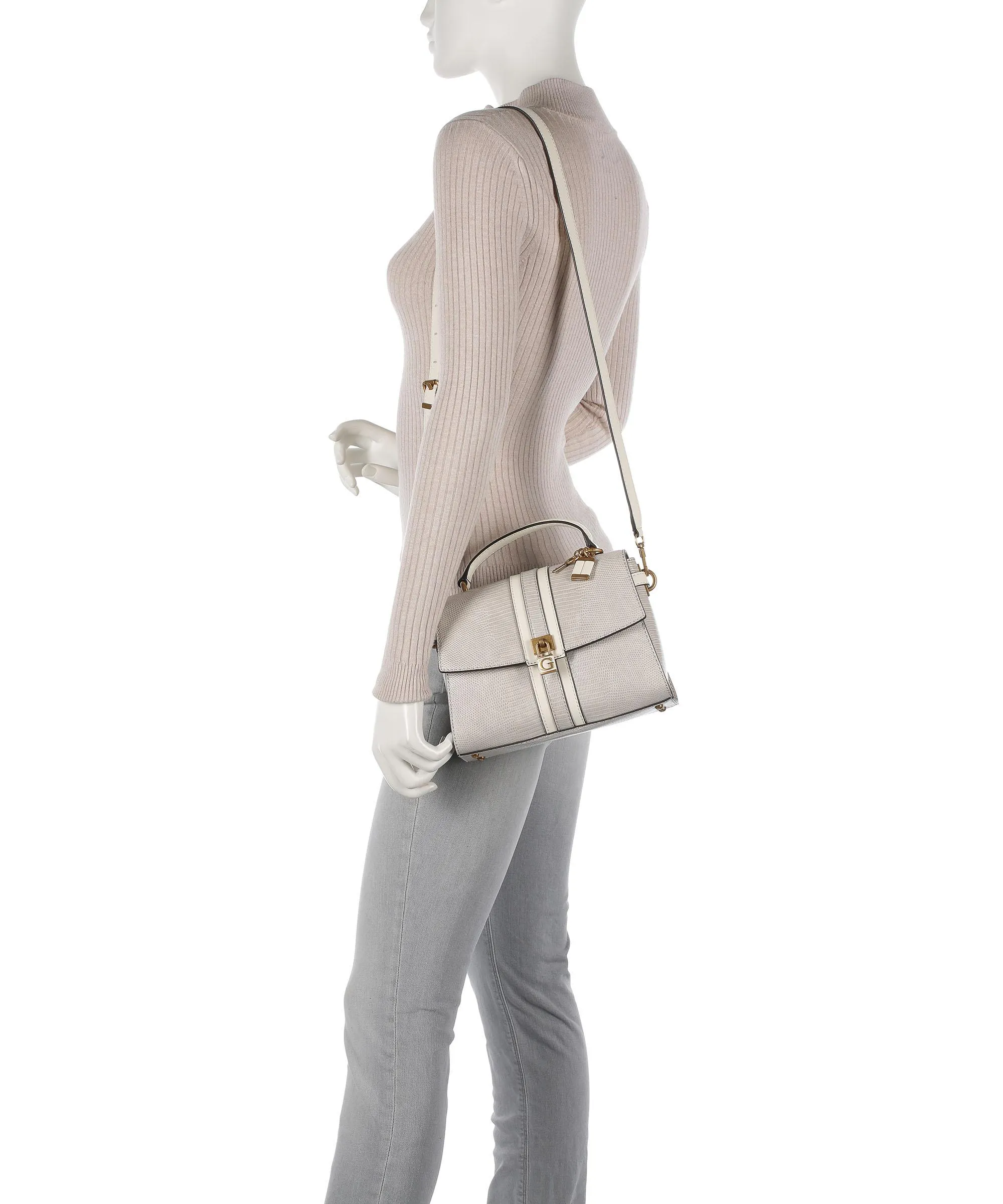  Guess Ginevra Borsa a mano pelle sintetica grigio  
