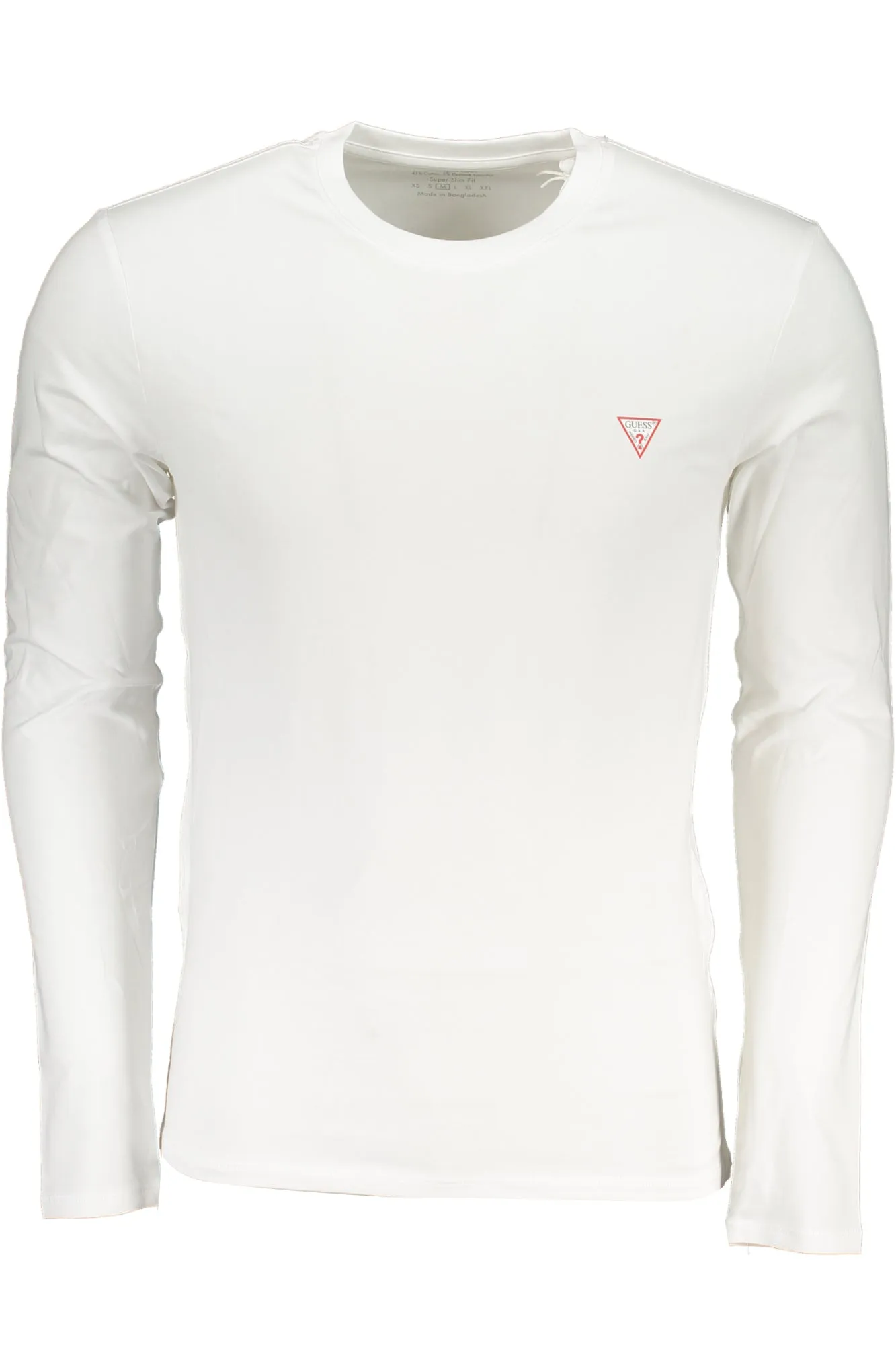 GUESS JEANS T-SHIRT MANICHE LUNGHE UOMO BIANCO