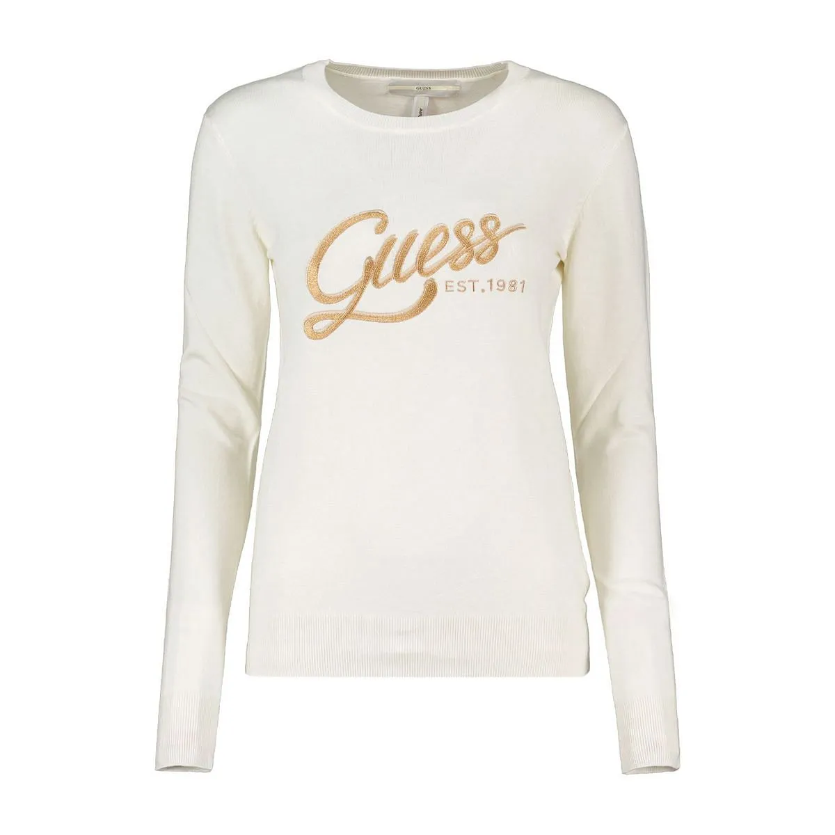      GUESS MAGLIONE GIROCOLLO LOGO RICAMATO DONNA  