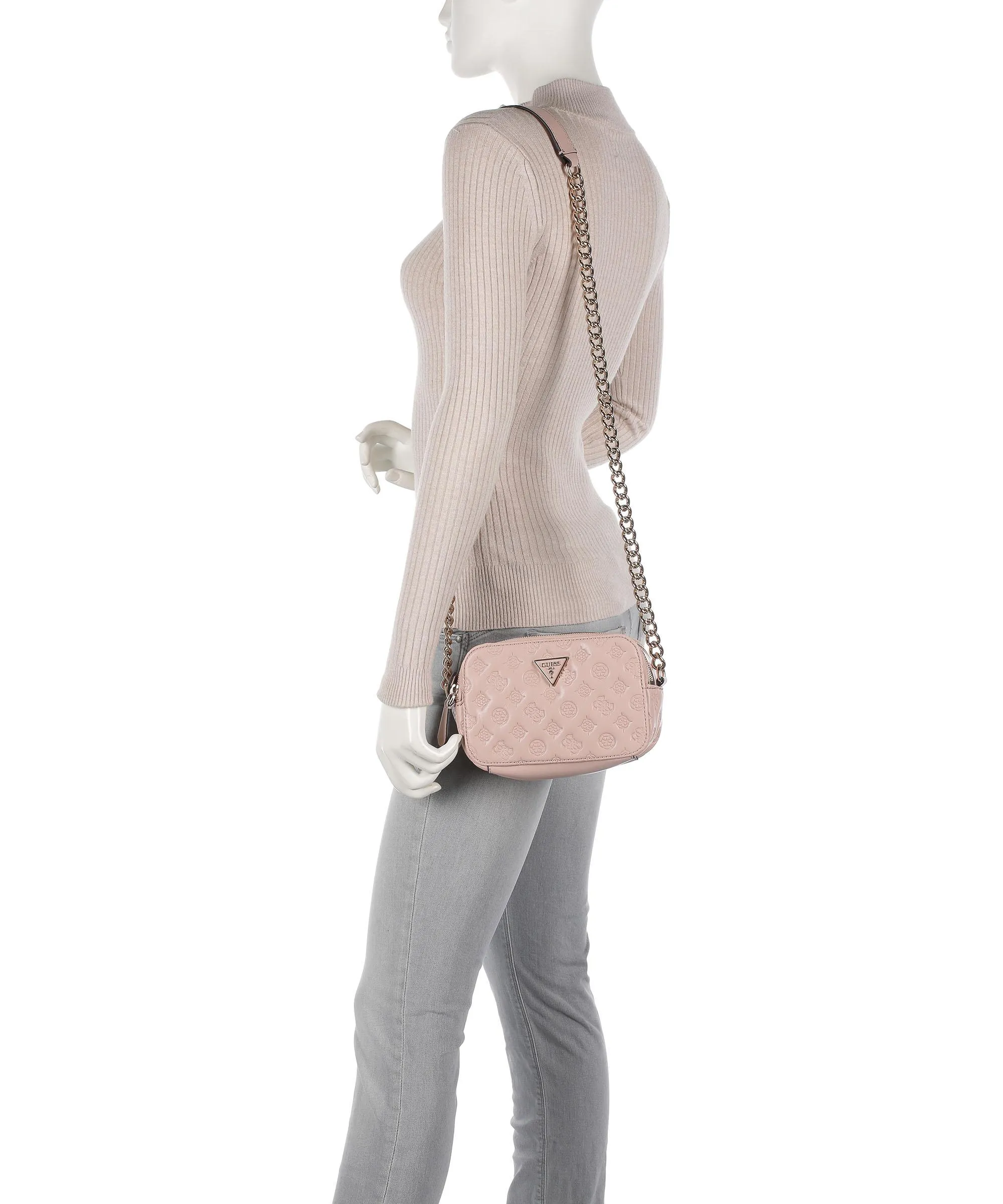  Guess Noelle Borsa a tracolla pelle sintetica rosa antico  