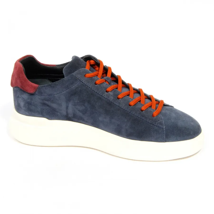 H2828 sneaker uomo HOGAN H580 man suede shoes blue