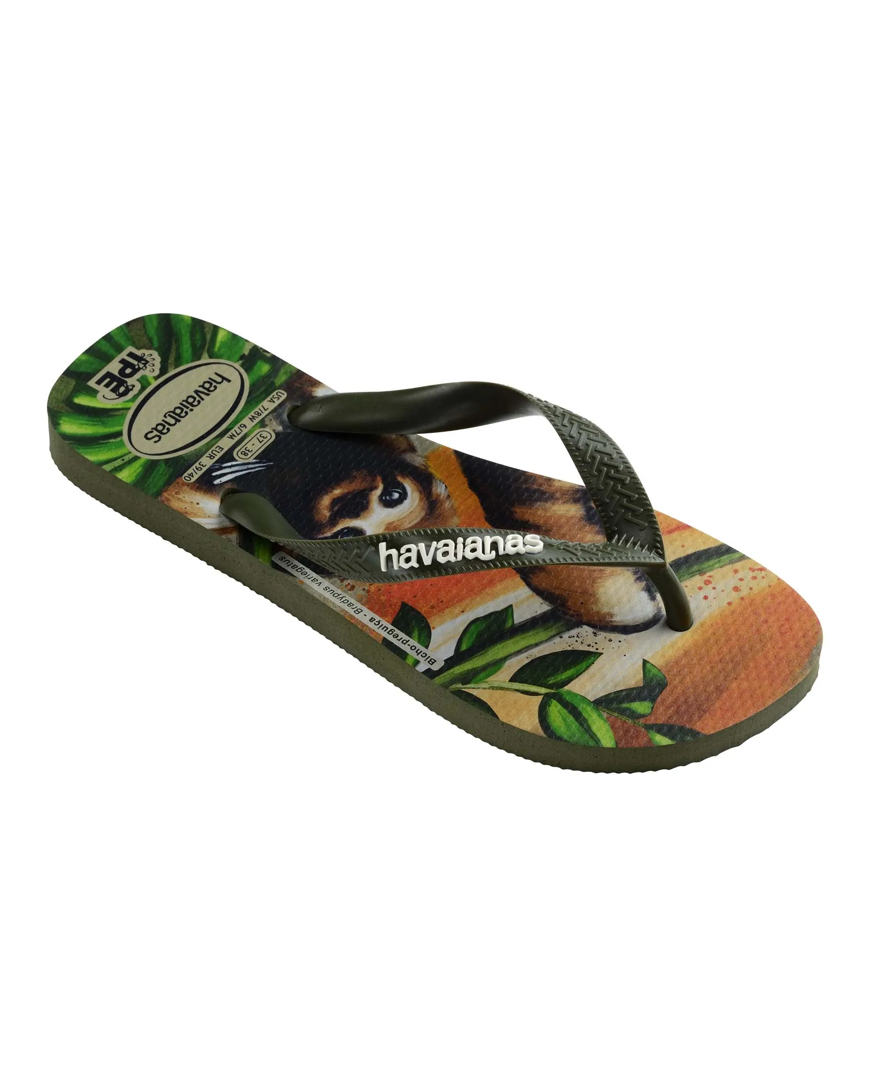 Havaianas Ipe con fascetta verde militare e logo bianco