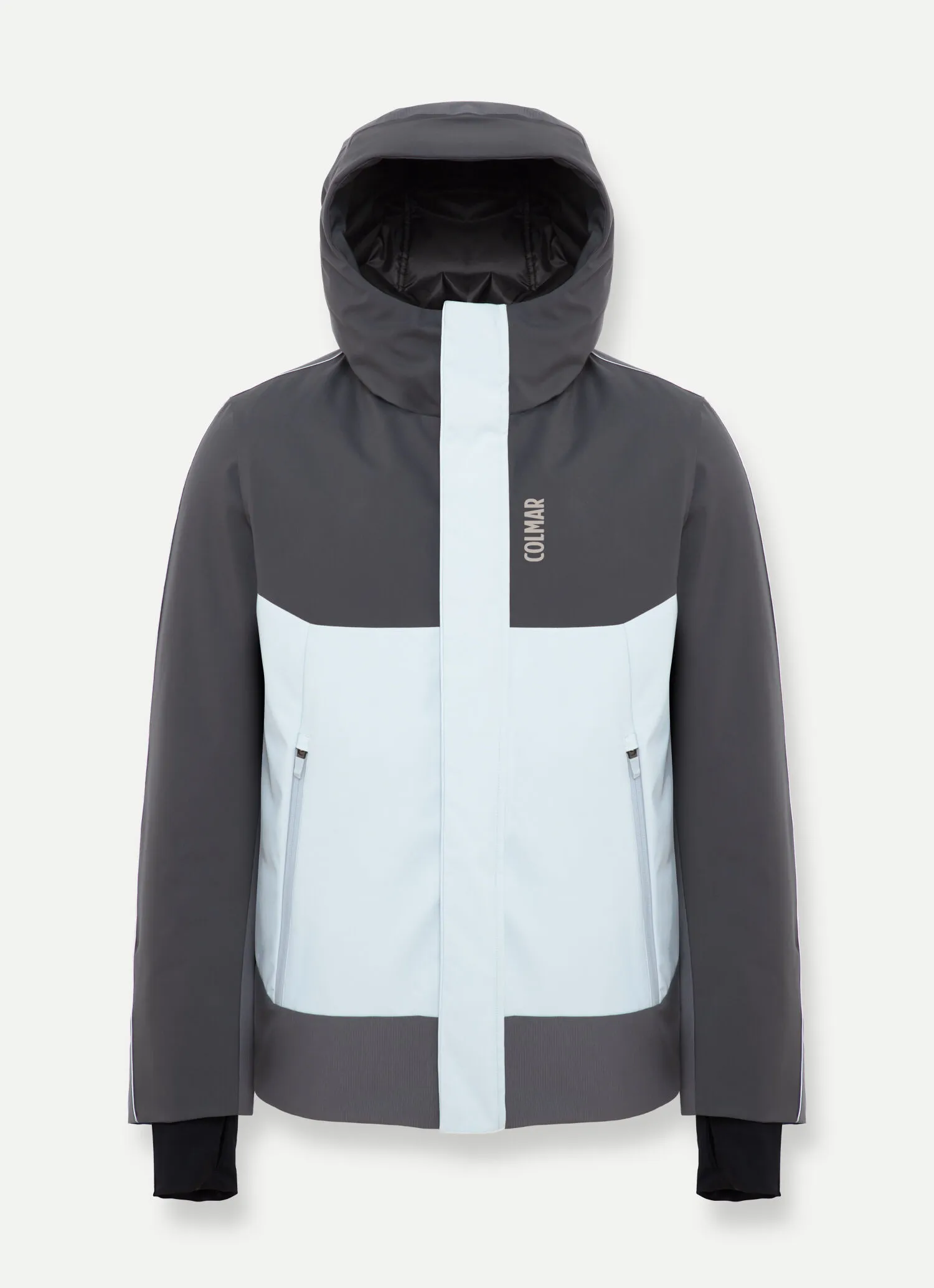 Hooded ski jacket made of wadding