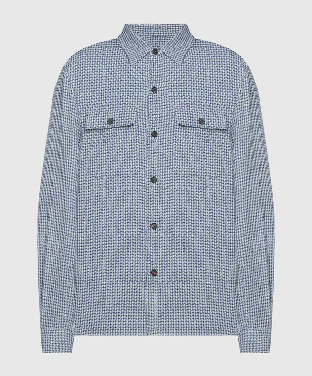 ISAIA Camicia fantasia blu OSH00997330