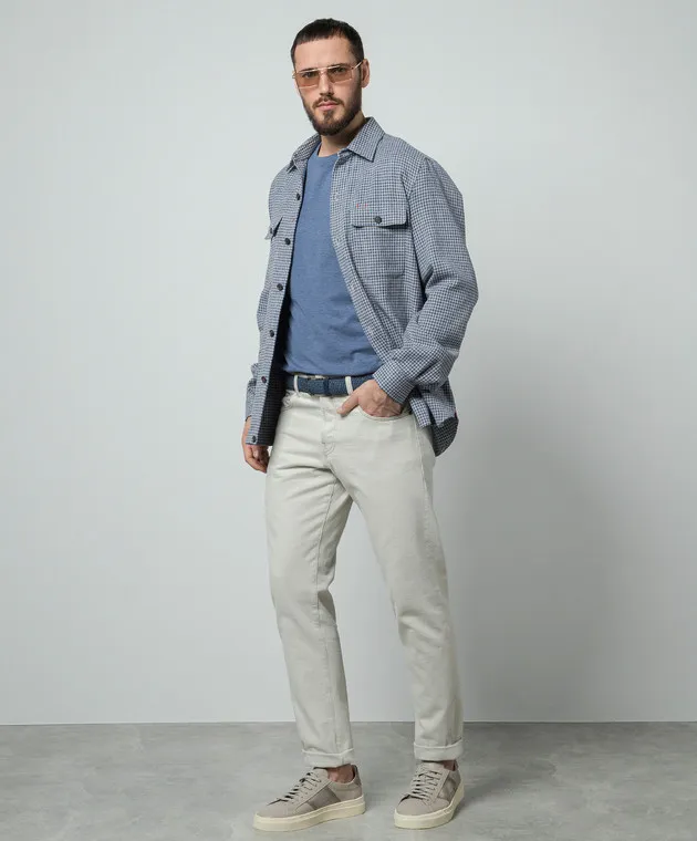 ISAIA Camicia fantasia blu OSH00997330