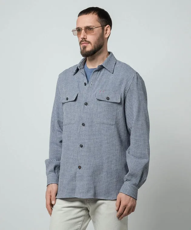 ISAIA Camicia fantasia blu OSH00997330