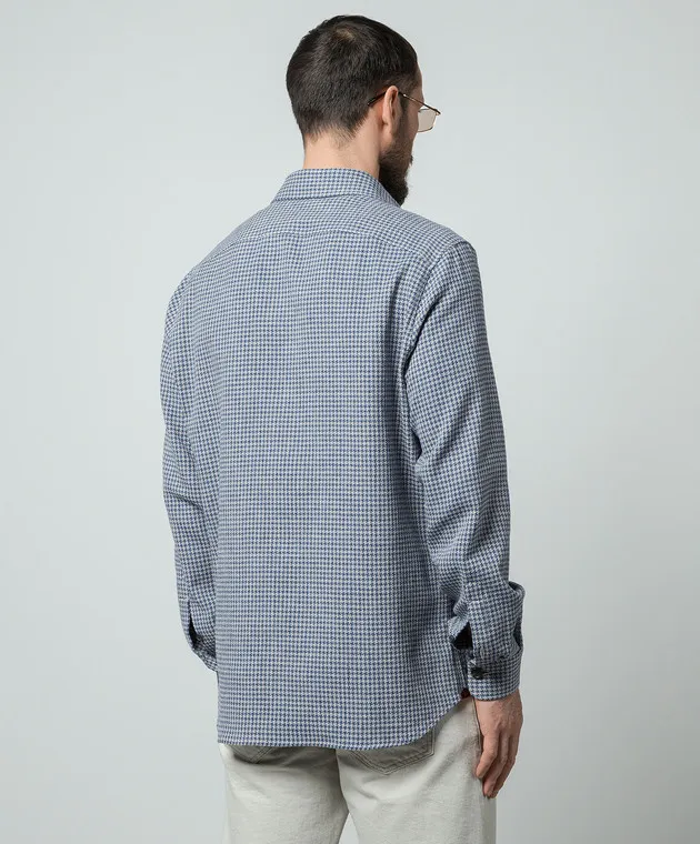 ISAIA Camicia fantasia blu OSH00997330