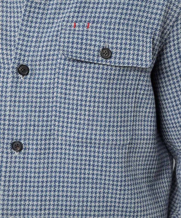 ISAIA Camicia fantasia blu OSH00997330