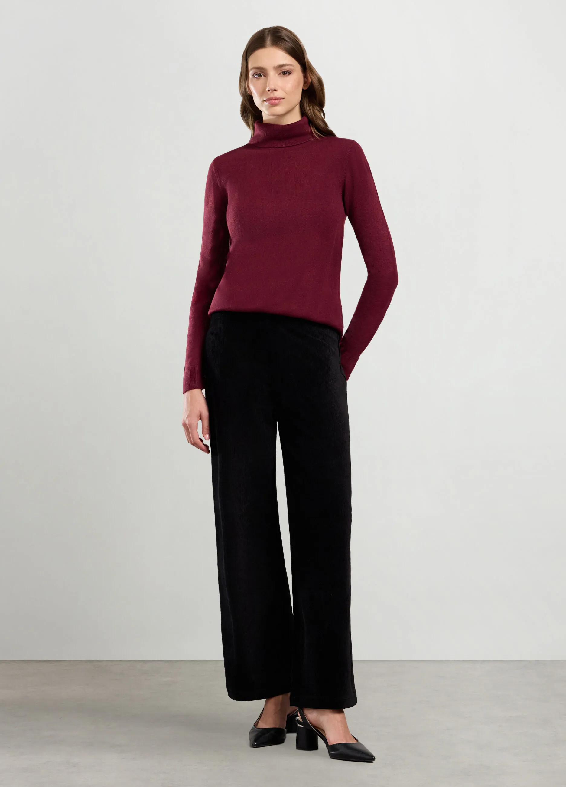 IWIE  Pantaloni in costina di velluto donna