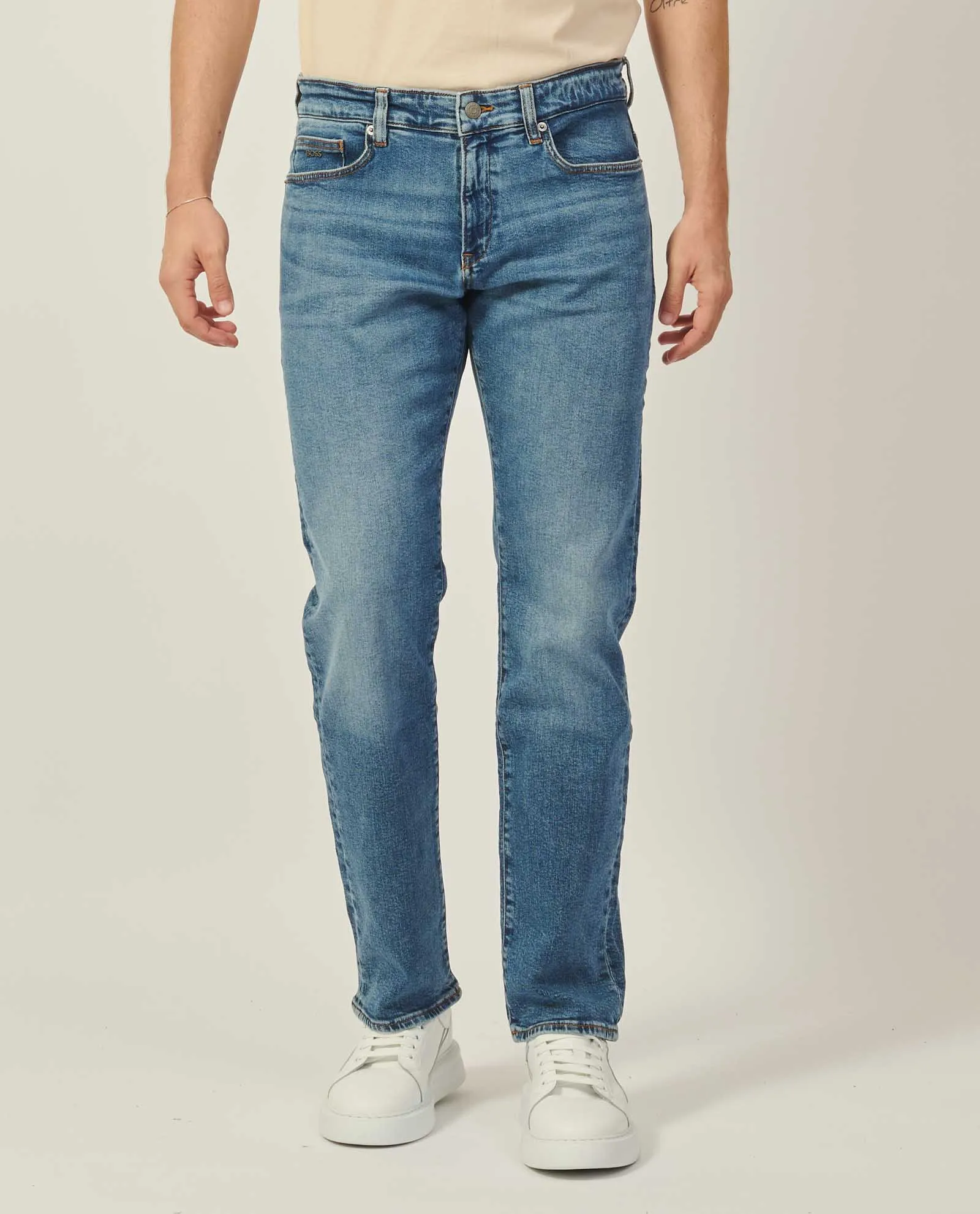 Jeans Boss slim fit in denim elasticizzato