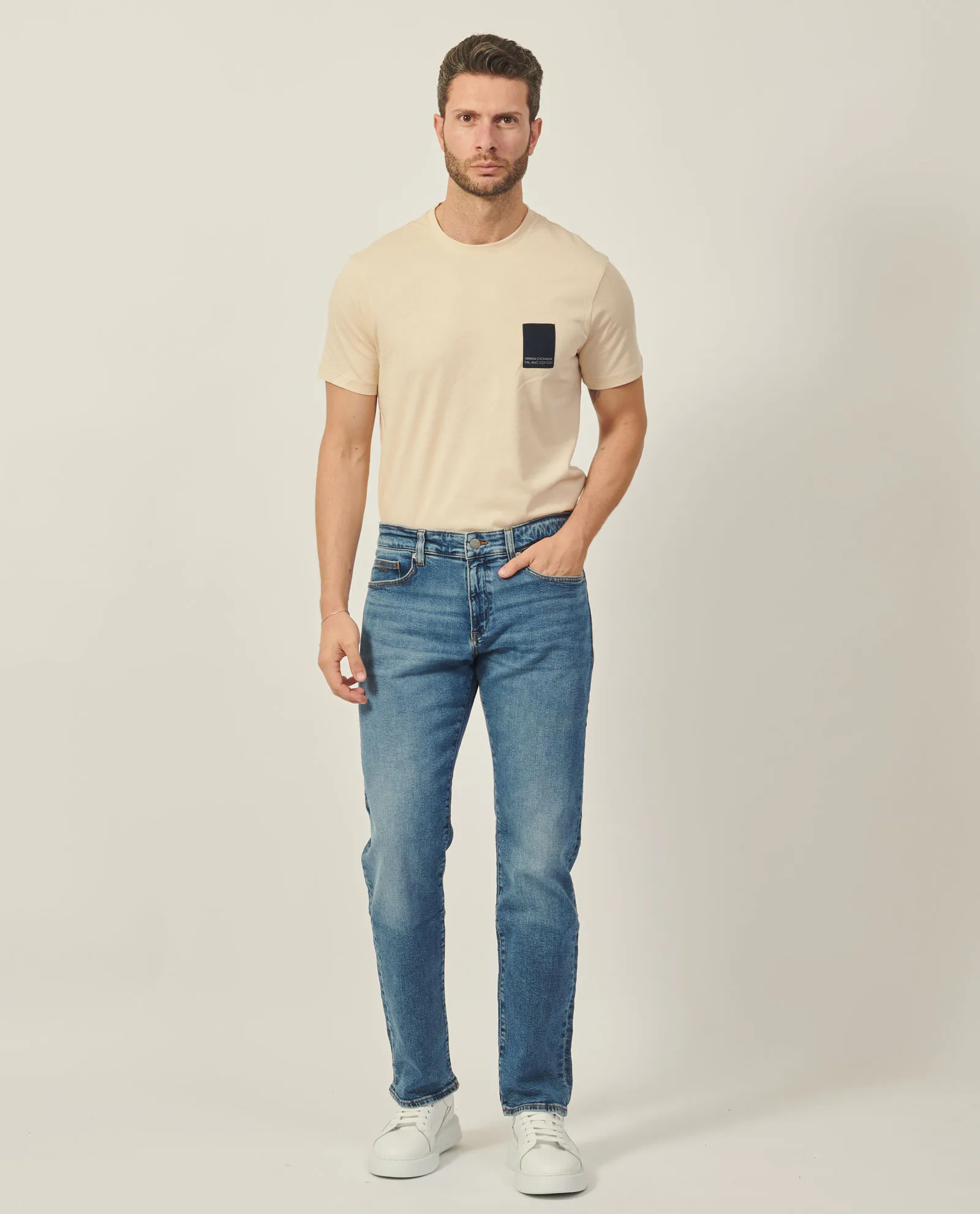 Jeans Boss slim fit in denim elasticizzato