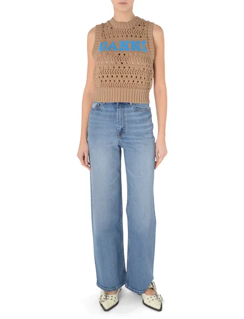 Jeans Ganni Andi Mid Blue Vintage